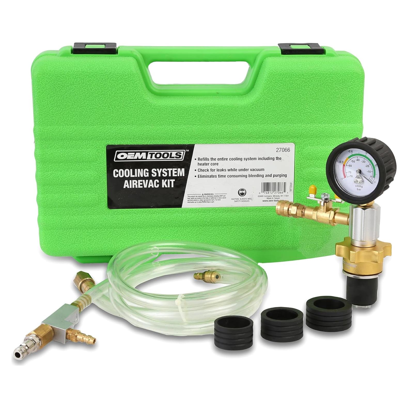 Kit de Rellenador de Refrigerante OEMTOOLS 27066 con 3 Adaptadores