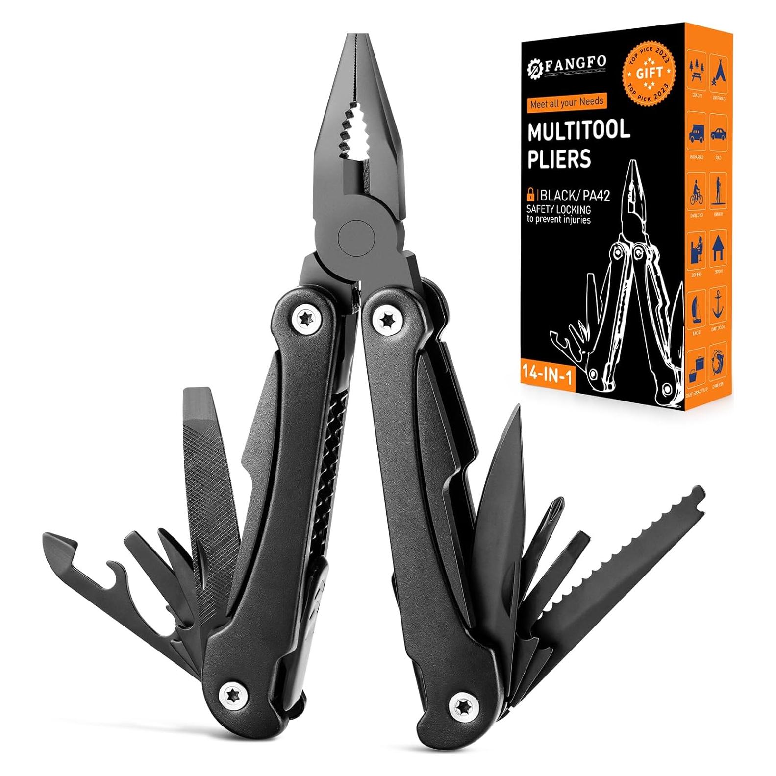 Multiherramienta 14 en 1 Fangfo, Alicates Portátil de Acero