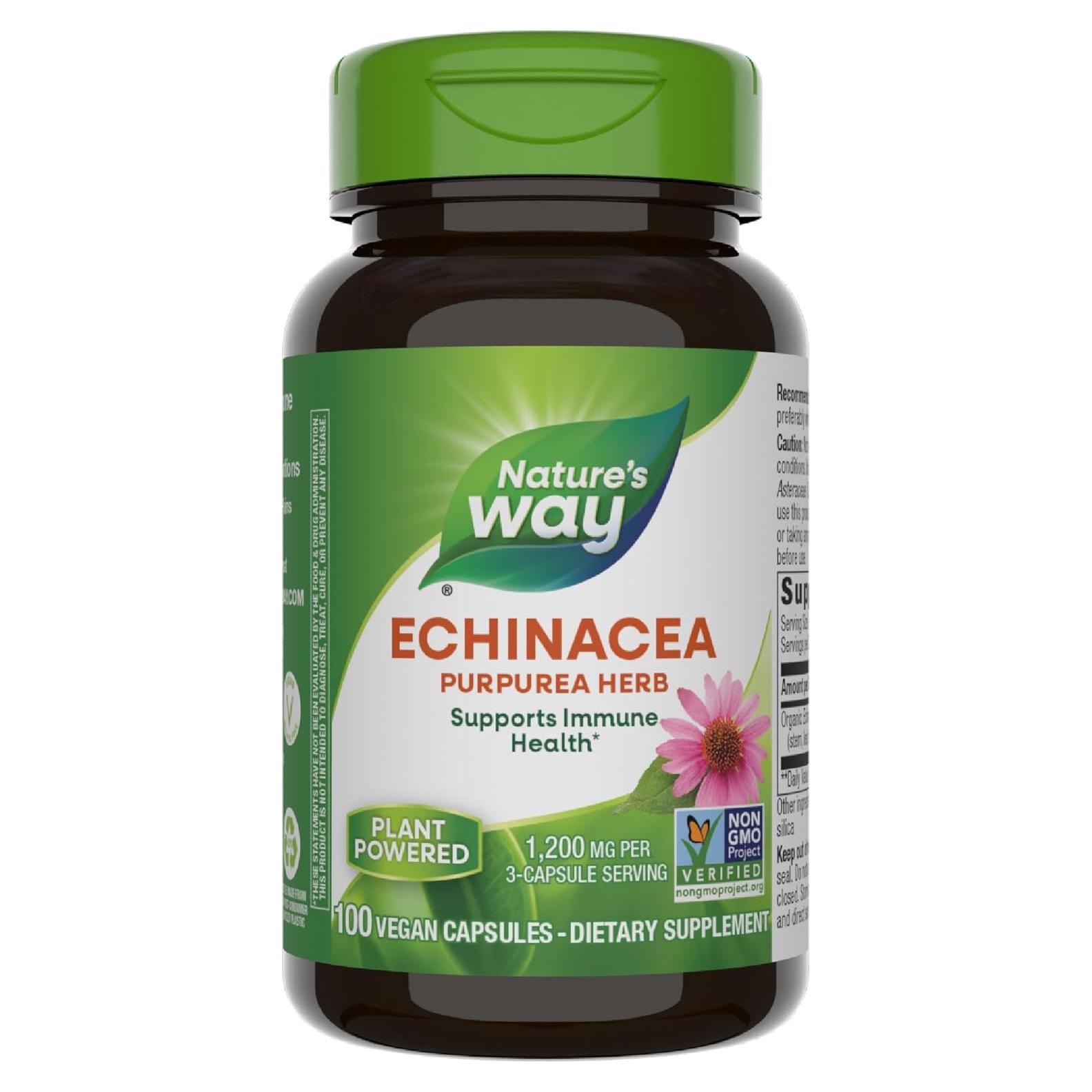Echinacea Purpurea Nature's Way 1200 mg 100 Cápsulas Veganas