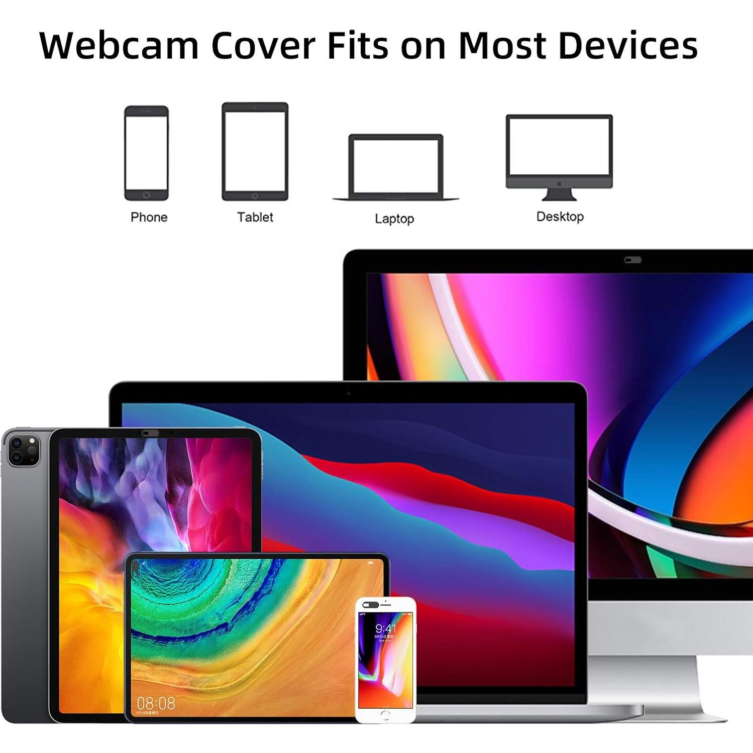 Cubierta de Webcam Ultra Fina Toojcc 3PCS para Laptop y MacBook