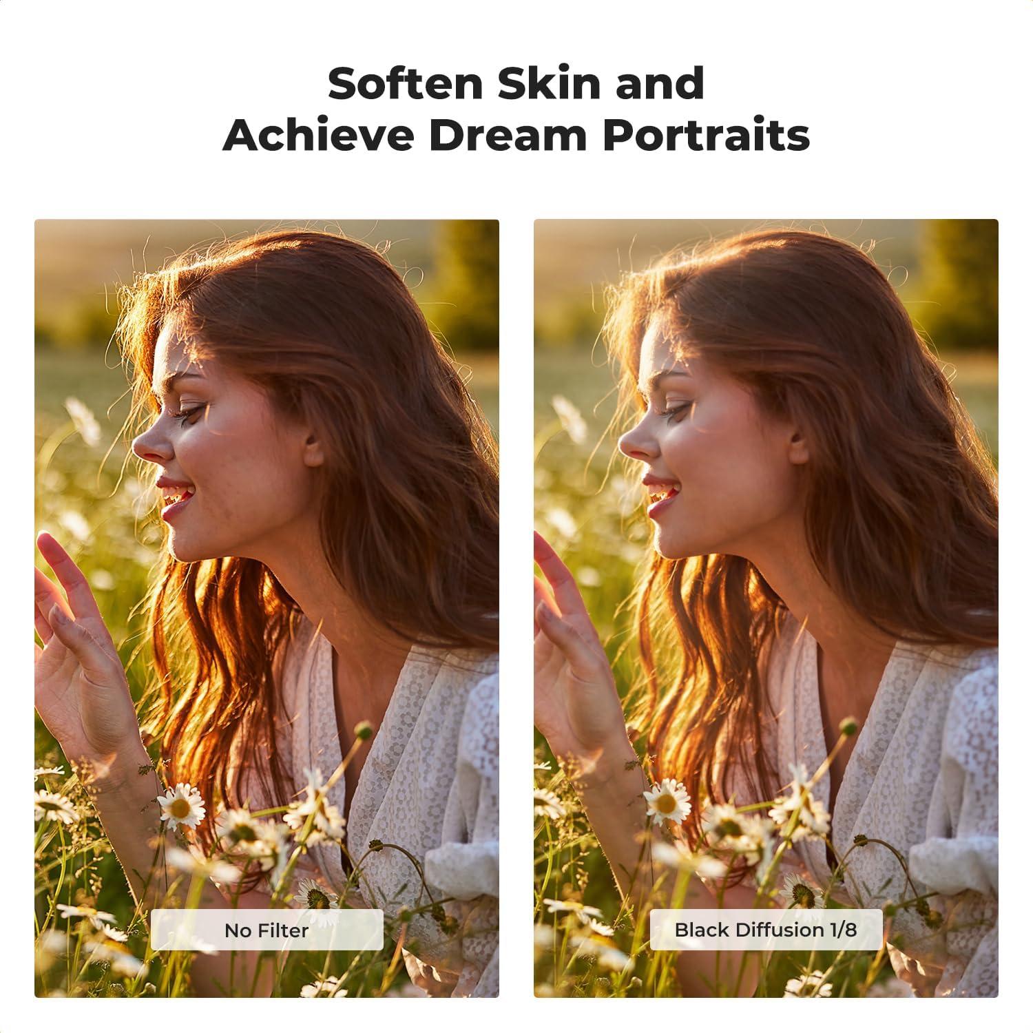 Filtro de Difusión Negra 1/8 K&F Concept 37mm Resistente al Agua