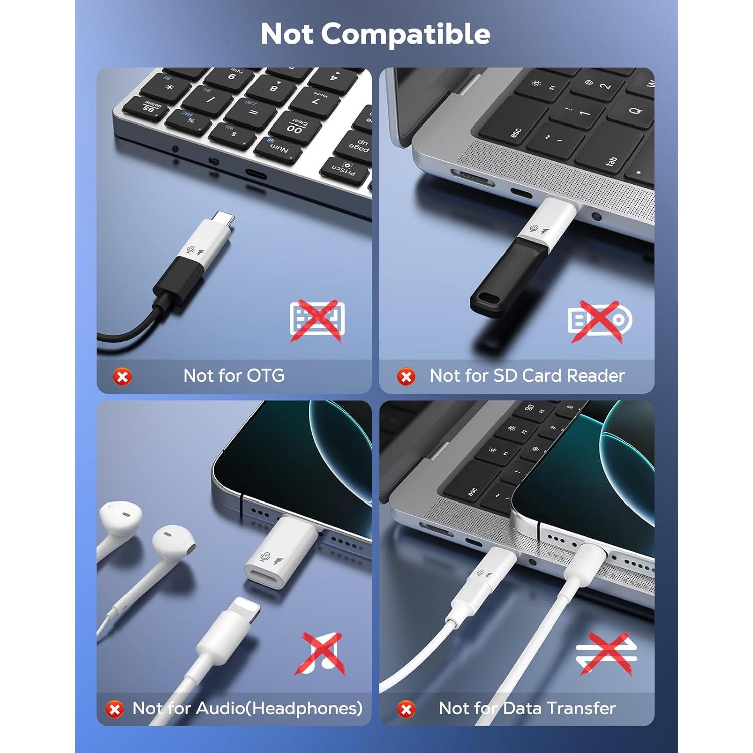 Adaptador Lightning a USB C MoKo para Micrófono Lavalier