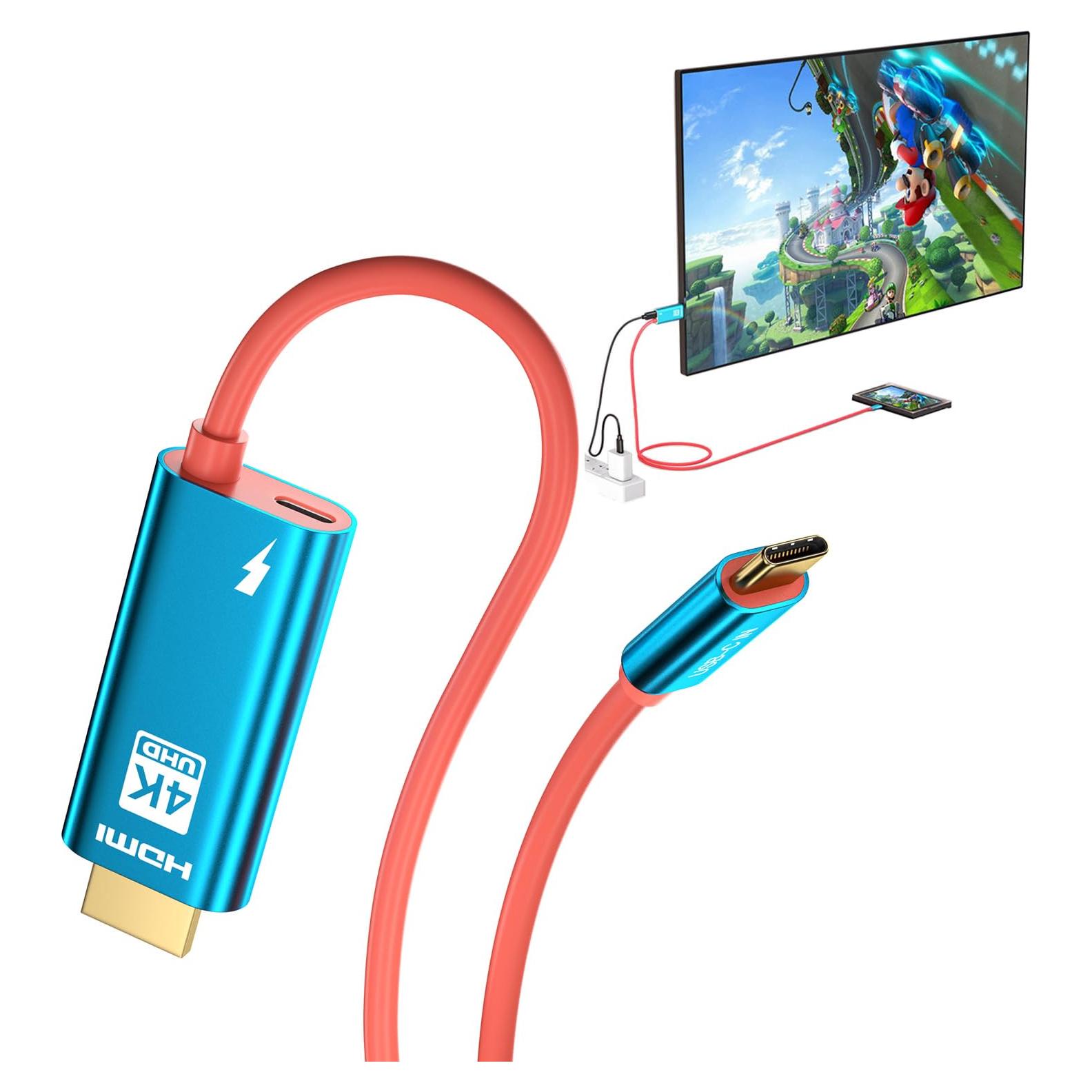 Cable USB C a HDMI 4K QCEs para Nintendo Switch y más