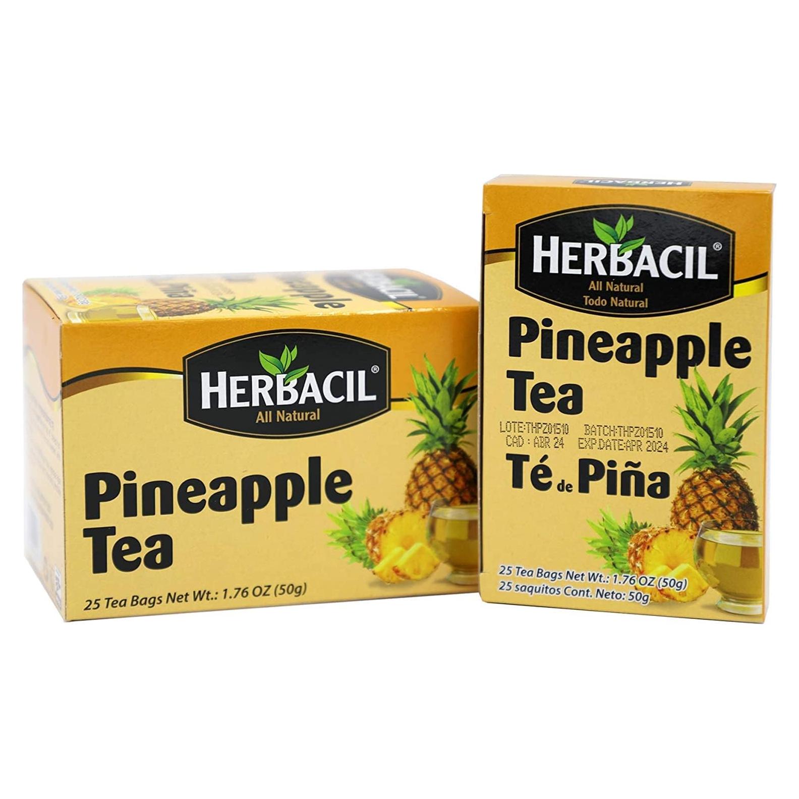 Té de Piña Herbacil - Sin Cafeína - Paquete de 50 Bolsas