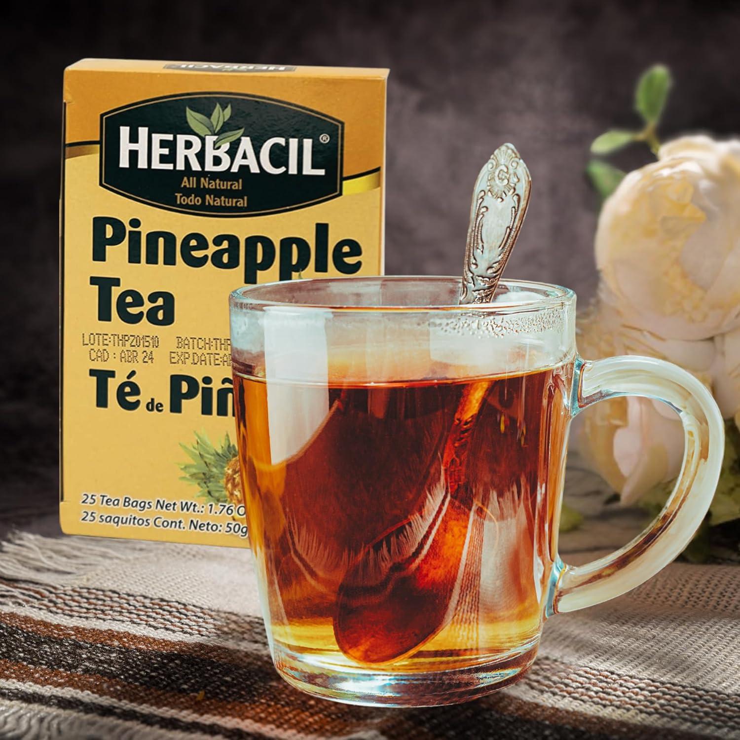 Té de Piña Herbacil - Sin Cafeína - Paquete de 50 Bolsas