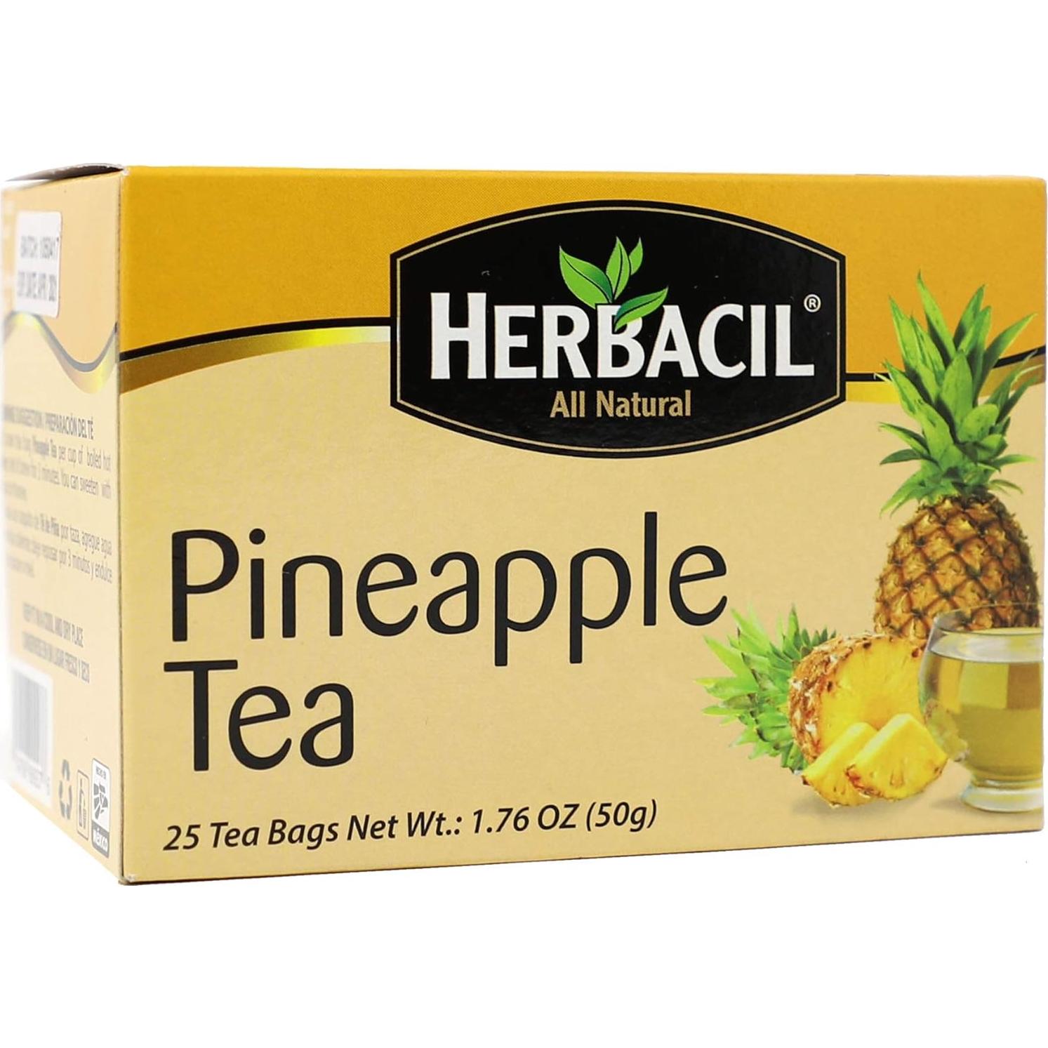 Té de Piña Herbacil - Sin Cafeína - Paquete de 50 Bolsas
