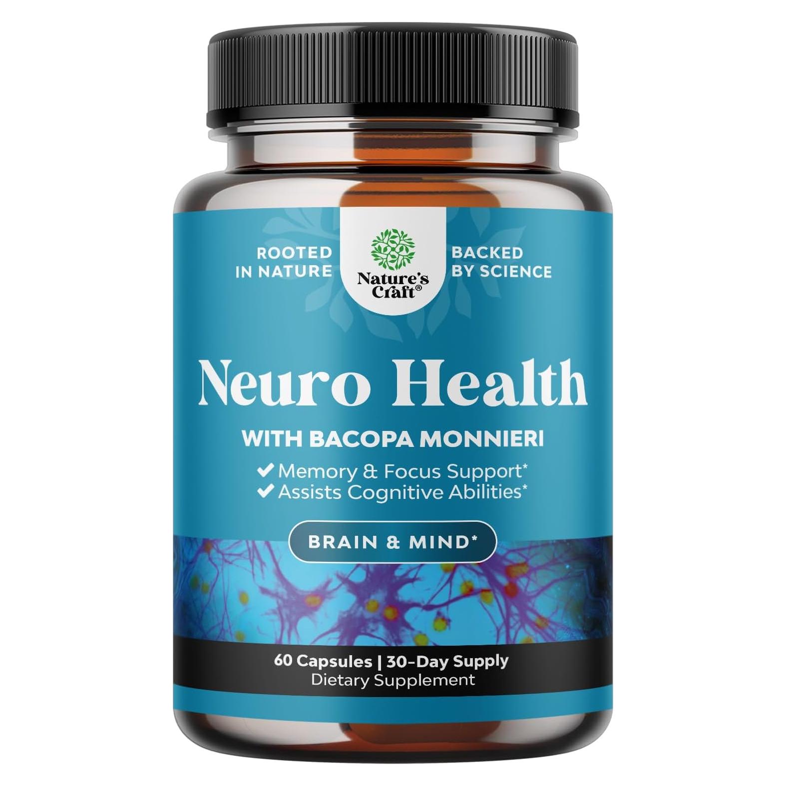 Suplemento Nootrópico Huntington Labs 60 Cápsulas Memoria