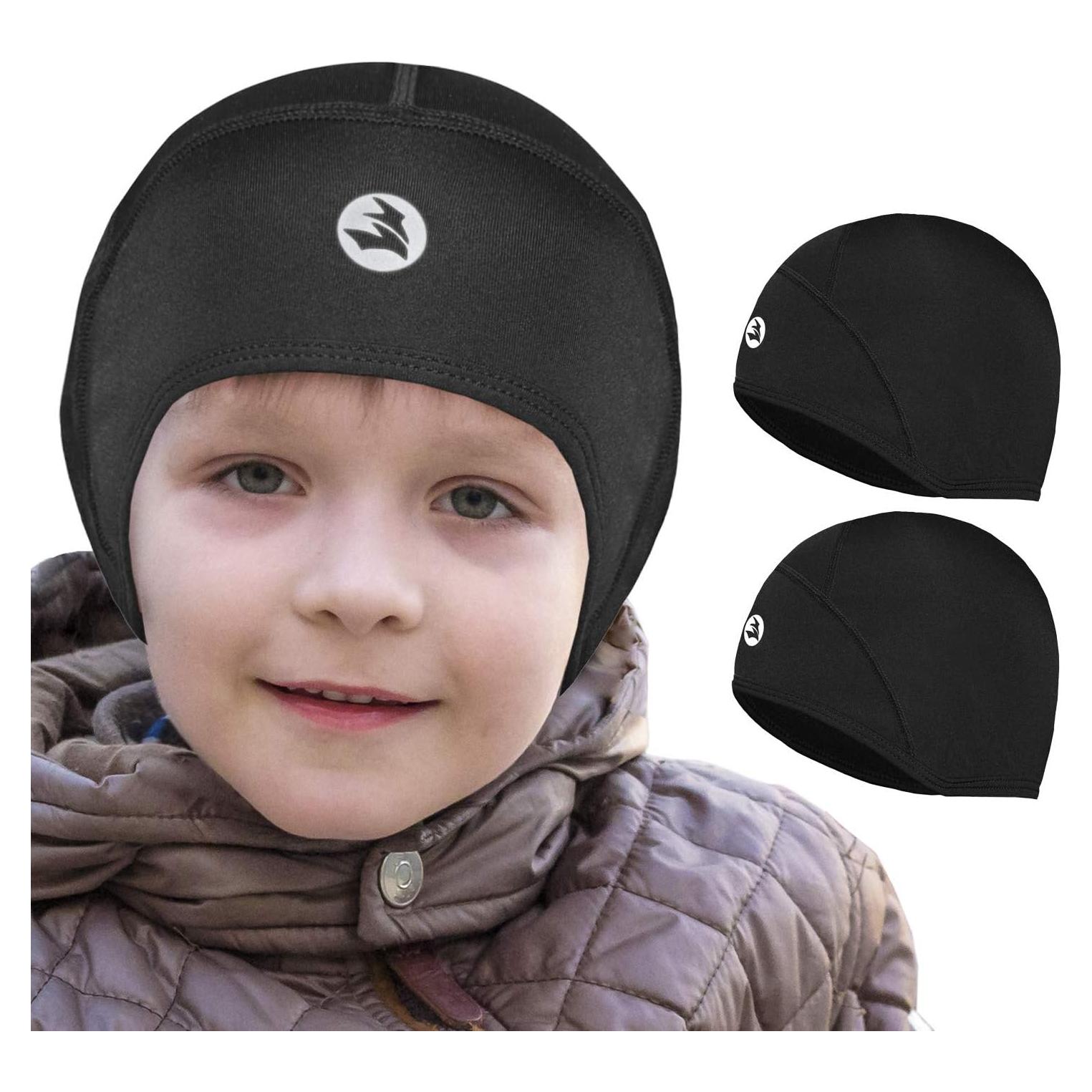 Forro Térmico para Casco Infantil Negro - 2 Unidades