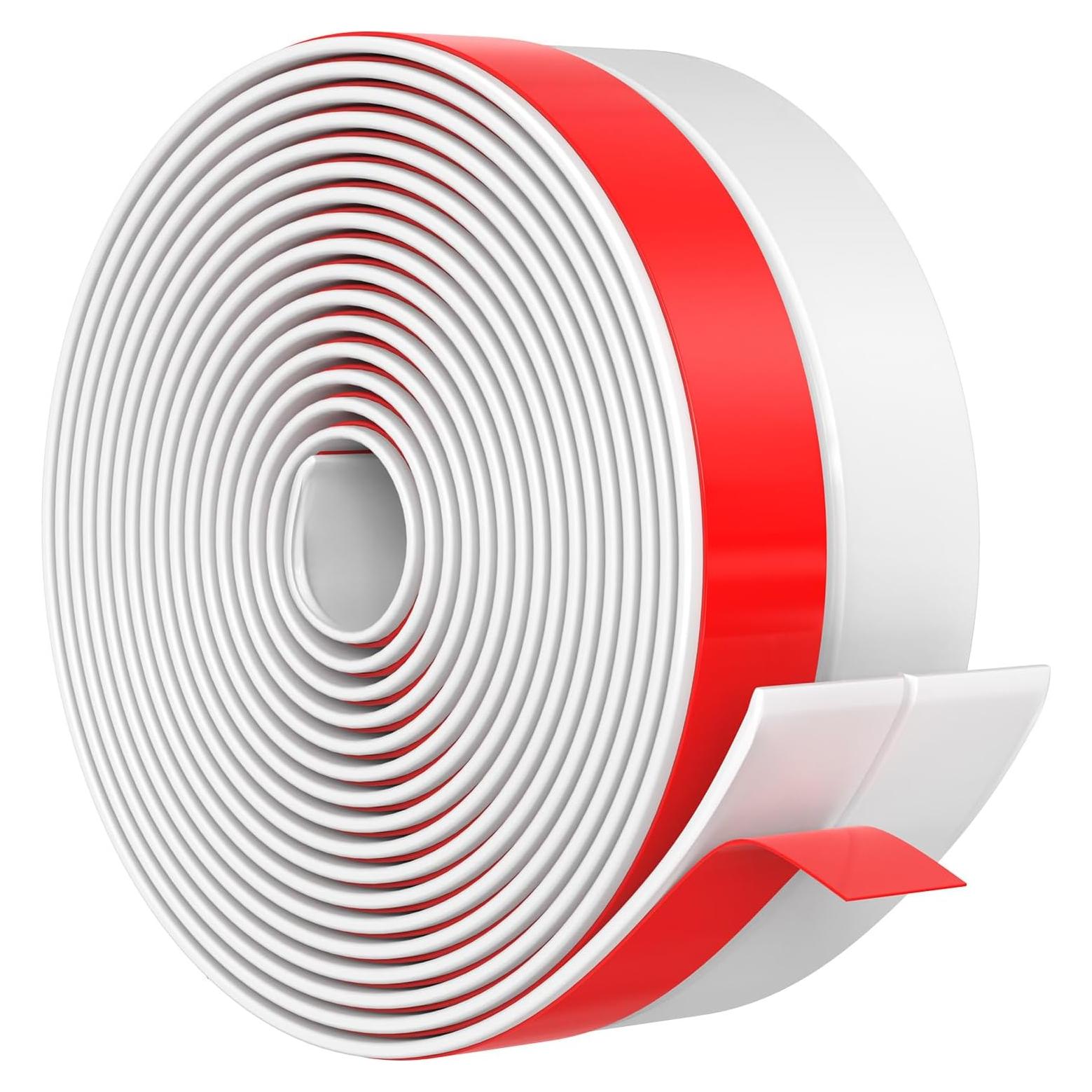 Sello de Puerta de Silicona Bruiefpap 1" x 7.62 m Blanco