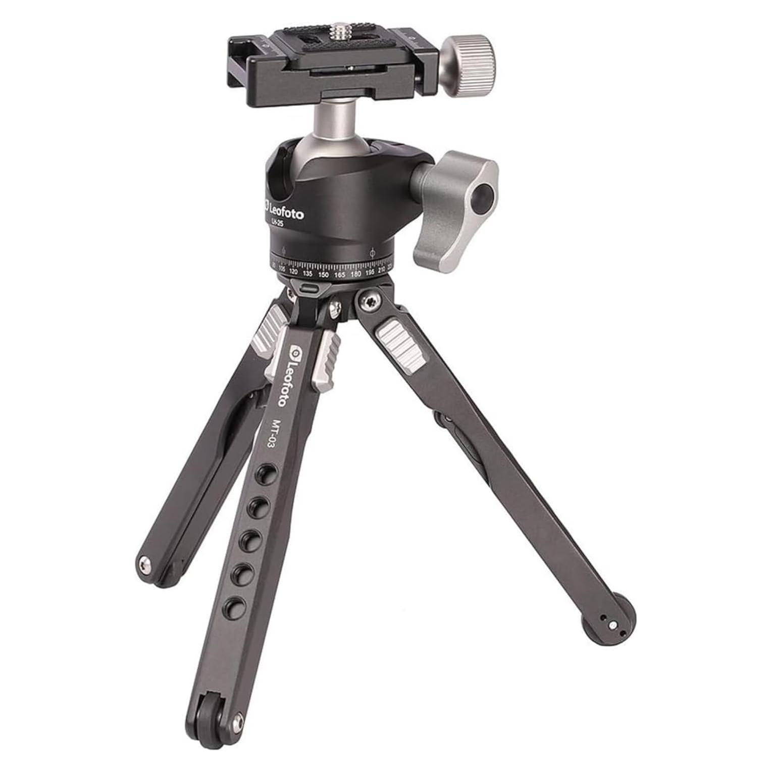Trípode Mini Leofoto MT-03 de Aluminio Plegable 340g