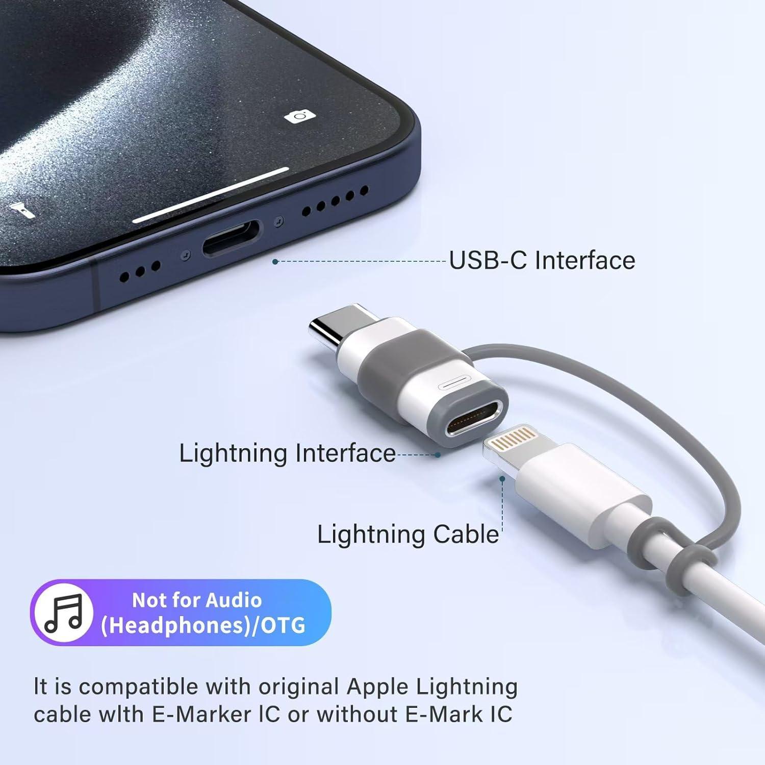 Paquete de 4 Adaptadores Lightning a USB C Thousover03