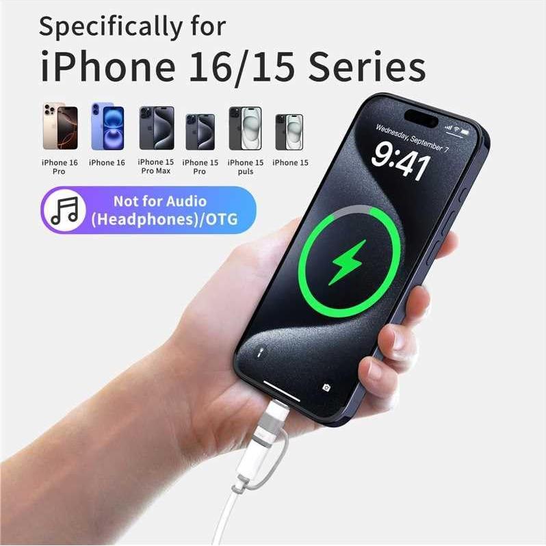 Paquete de 4 Adaptadores Lightning a USB C Thousover03