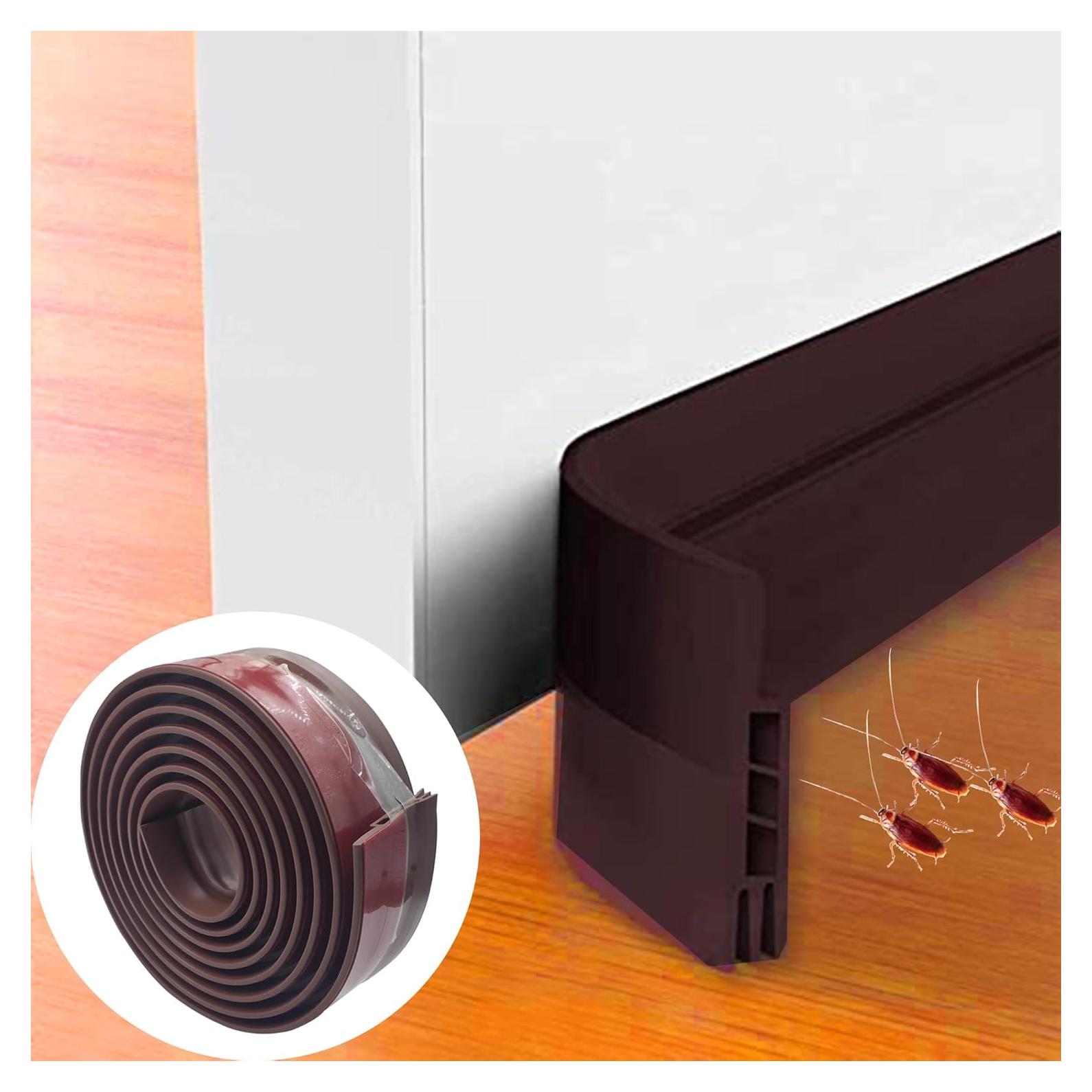 Detenedor de Corrientes de Aire DOHUG 1m Marrón Goma Adhesiva