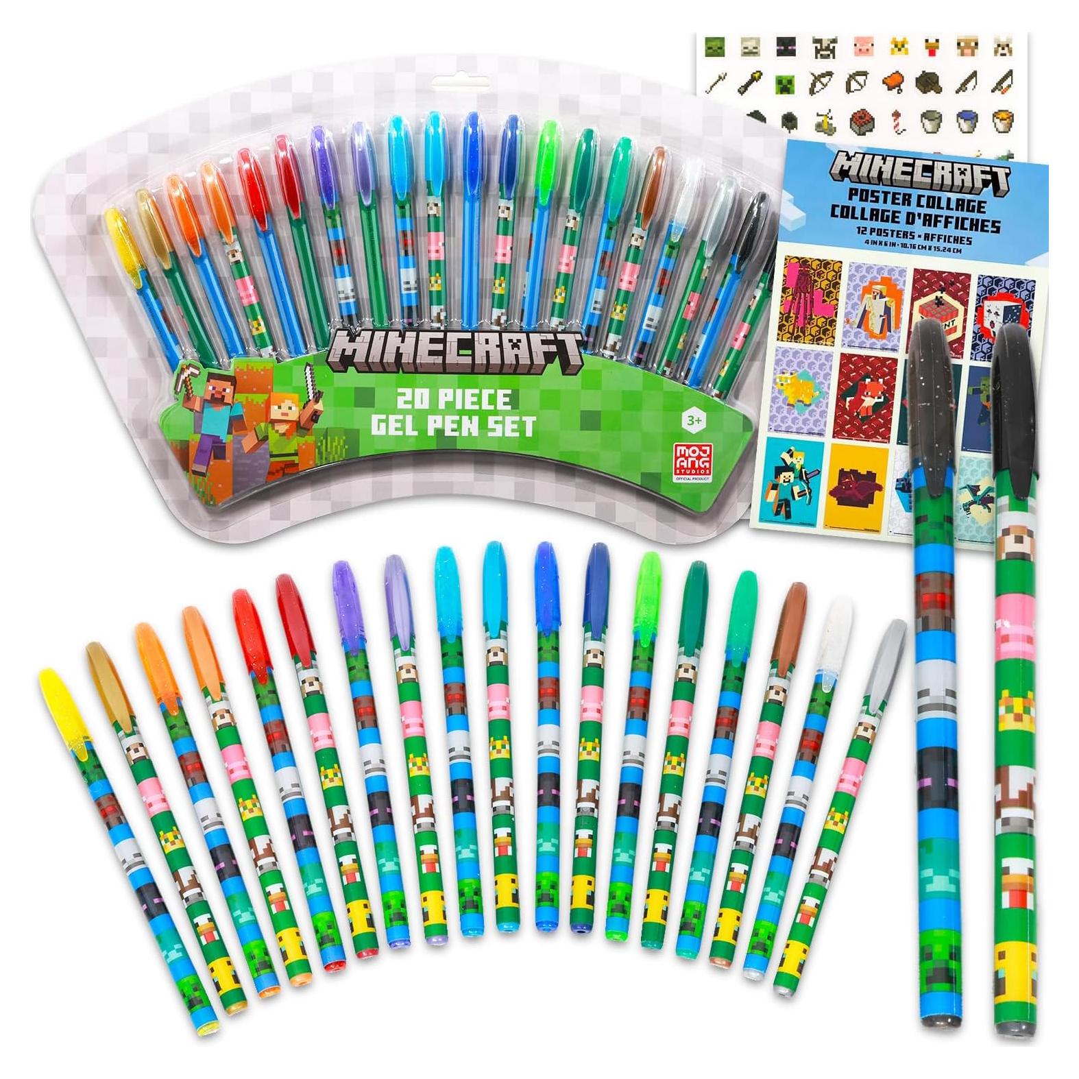 Conjunto de 20 bolígrafos de gel Minecraft - Multicolor