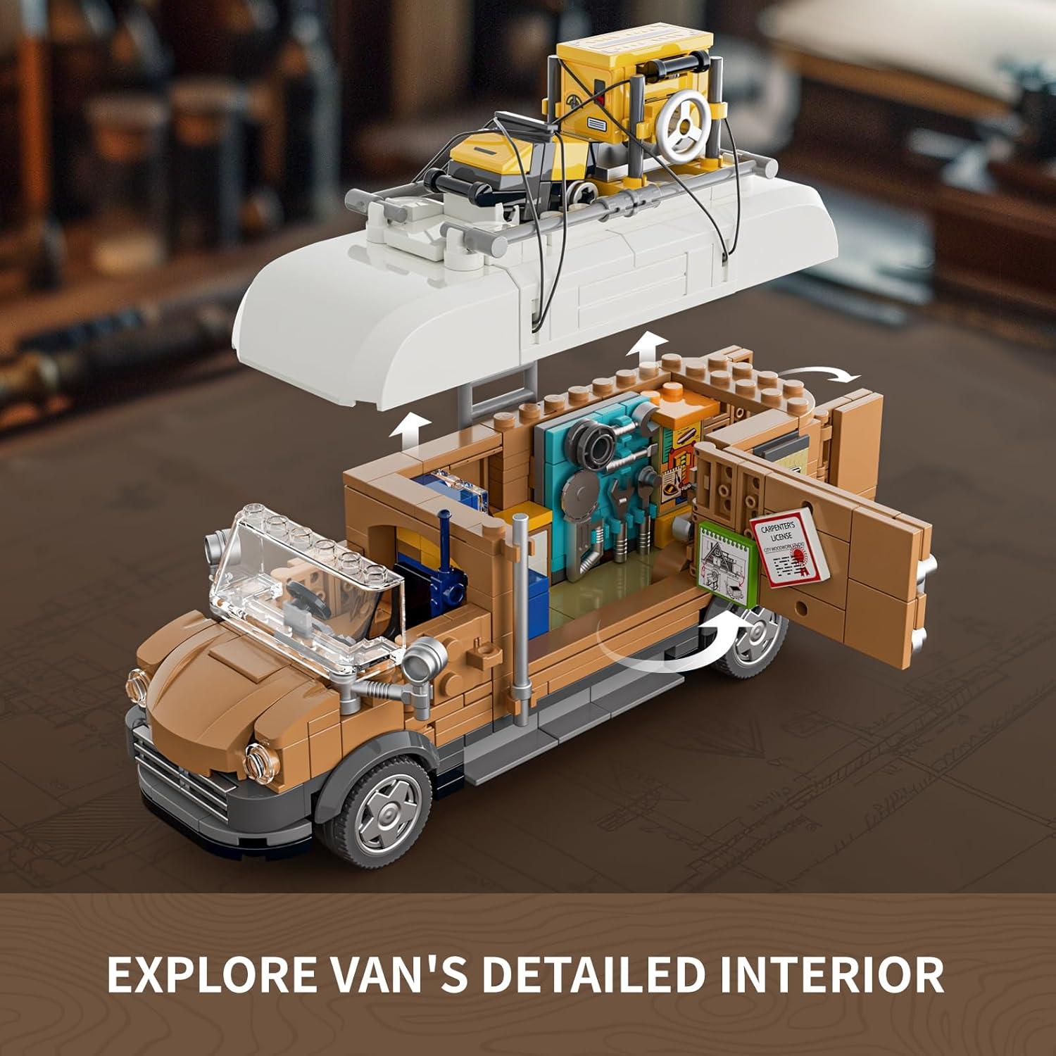 Juego de Iluminación Furgoneta Carpintería FUNWHOLE 496 Pcs