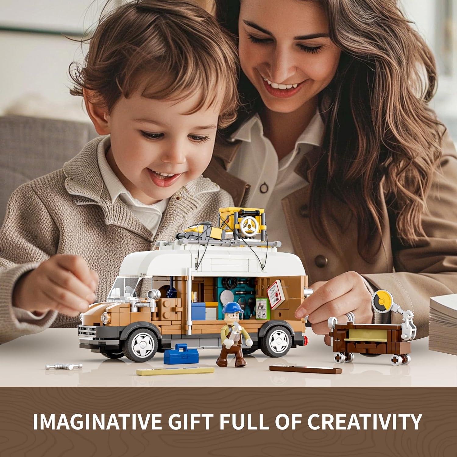 Juego de Iluminación Furgoneta Carpintería FUNWHOLE 496 Pcs