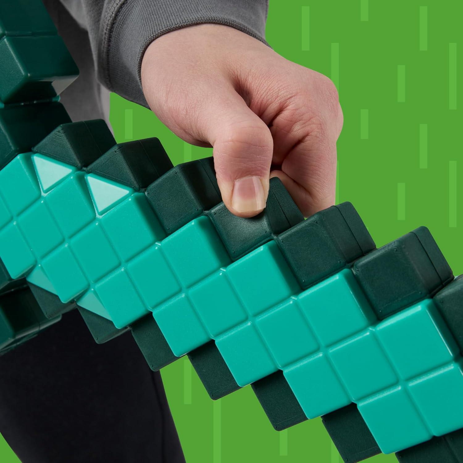 Blaster de Dardos Nerf Minecraft Espada Diamante 8 Dardos