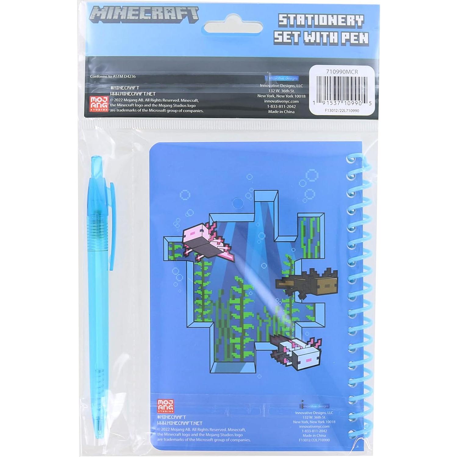 Cuaderno Espiral Minecraft con Bolígrafo 50 Hojas
