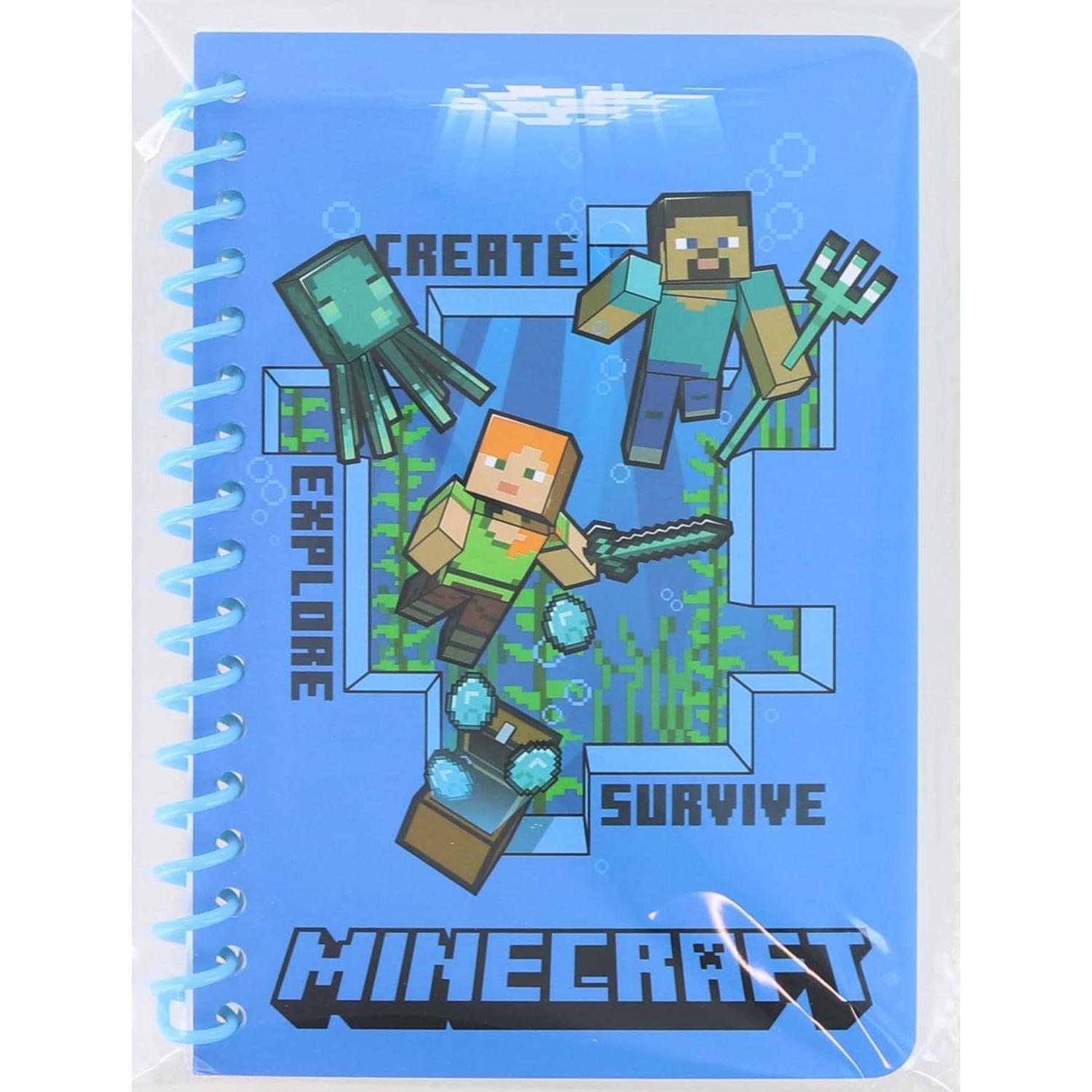 Cuaderno Espiral Minecraft con Bolígrafo 50 Hojas