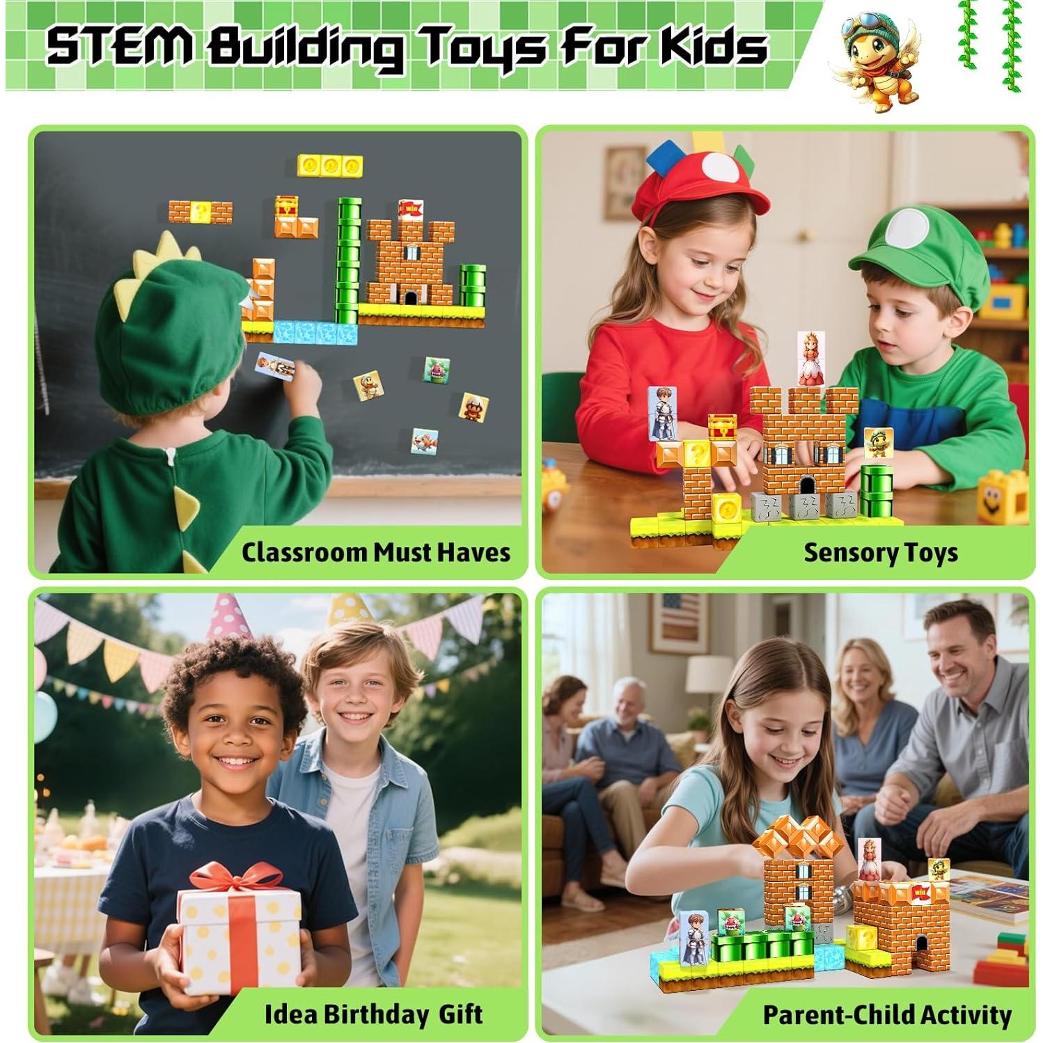 Bloques Magnéticos Girigi 54pcs 2.54cm Juguetes Educativos