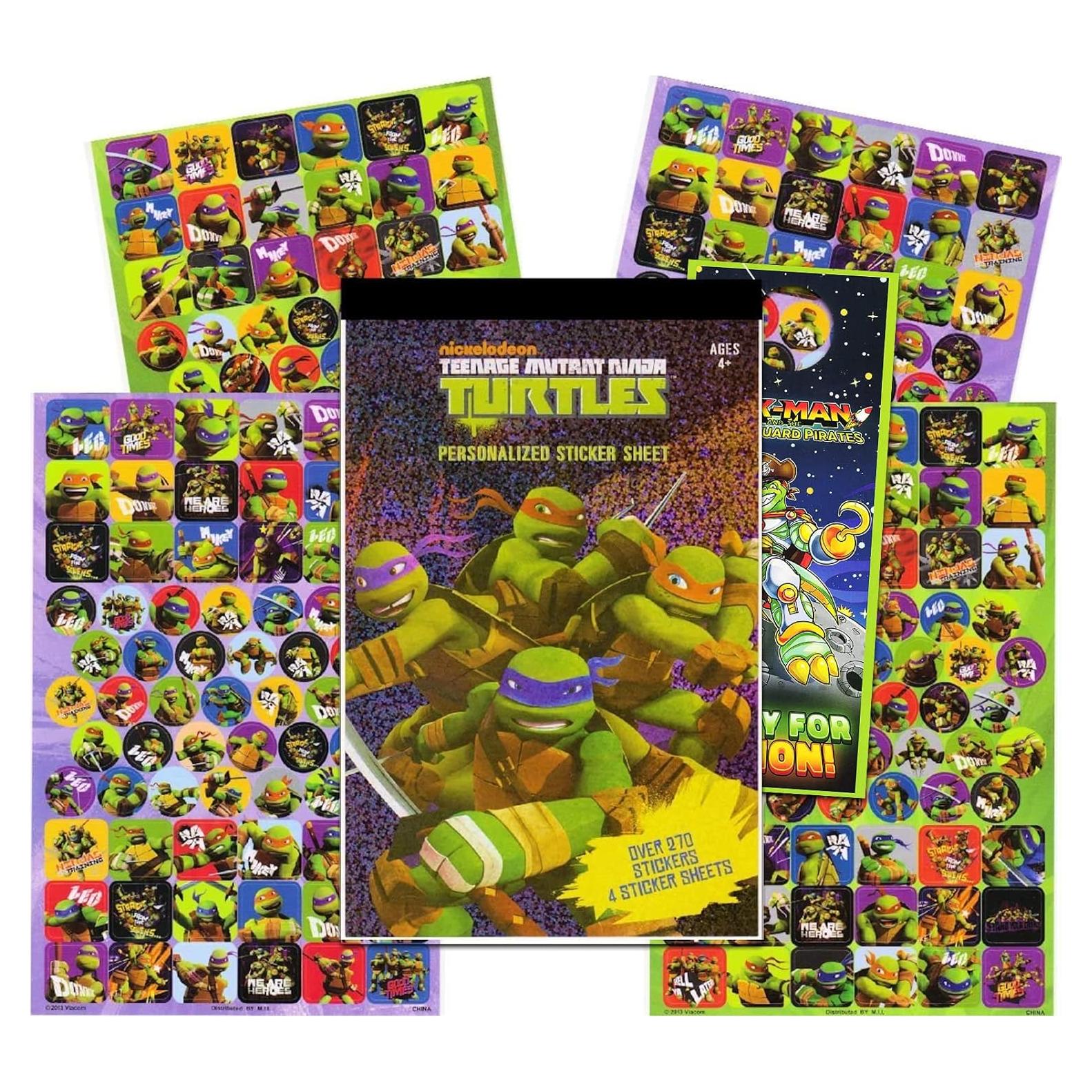 Papel de Pegatinas TMNT Nickelodeon - 270 Pegatinas + Colgador