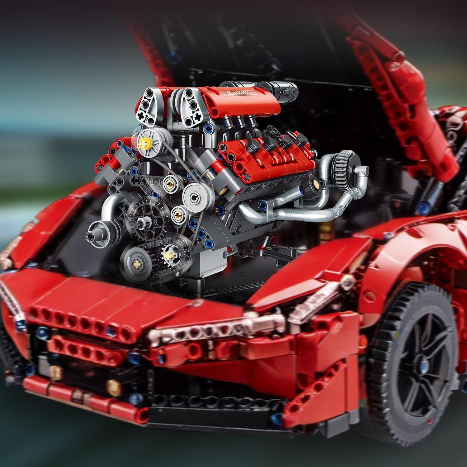 Kit de Motor V8 Visible Keyi - 660 Piezas, Control APP, LED