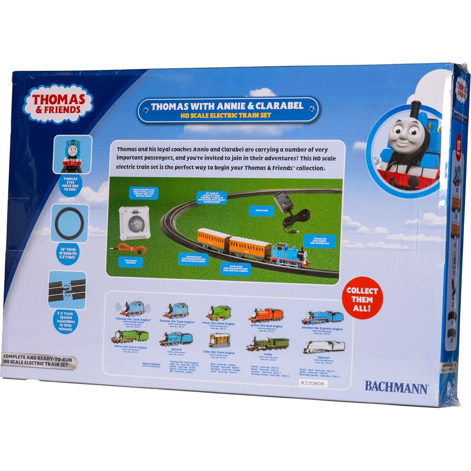 Set de Tren Eléctrico Thomas y Amigos Bachmann HO con Annie y Clarabel