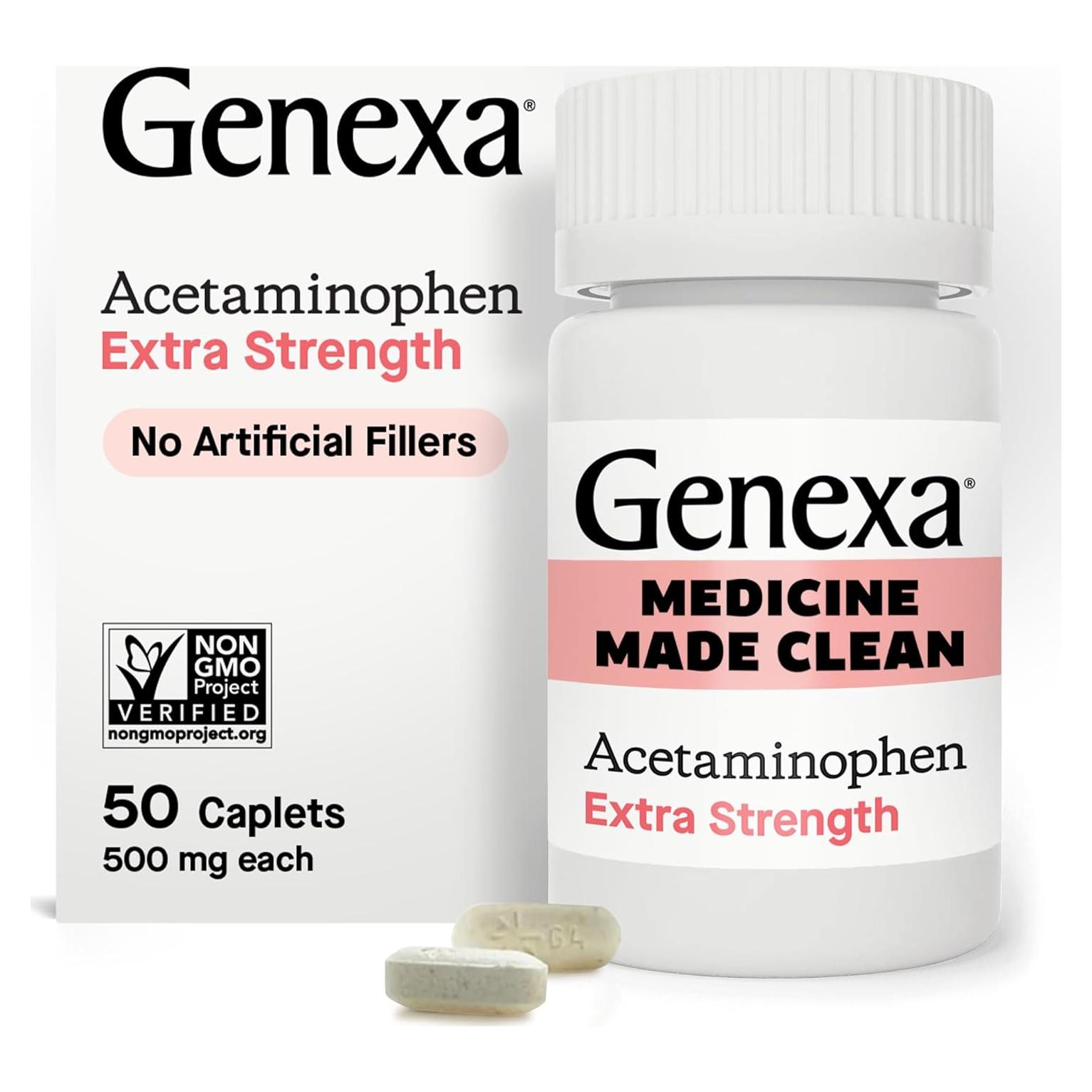 Genexa Acetaminofén Extra Fuerte 500mg 50 Comprimidos
