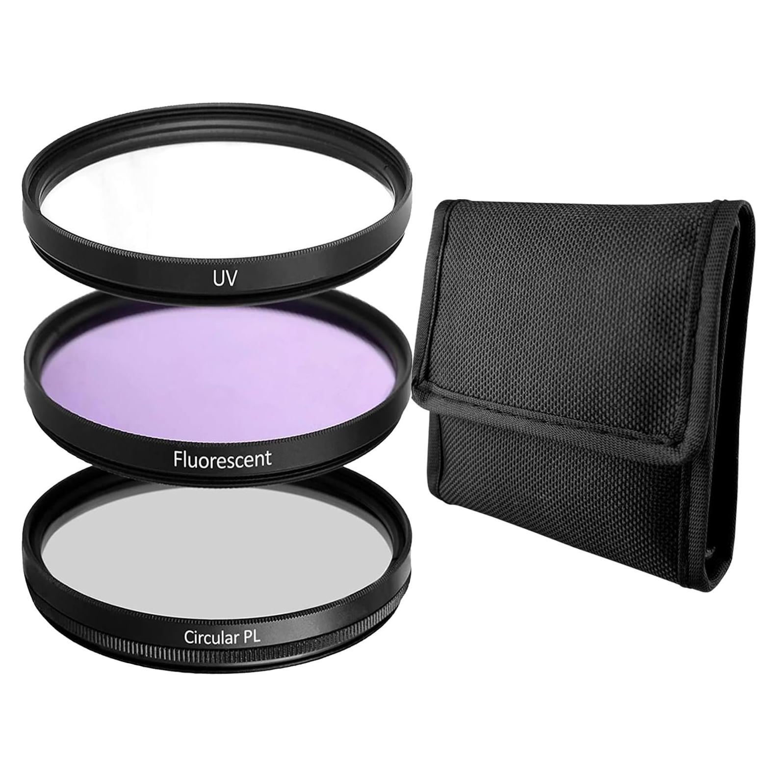 Kit de Filtros de Lente Acuvar 40.5MM CPL UV FLD Estuche
