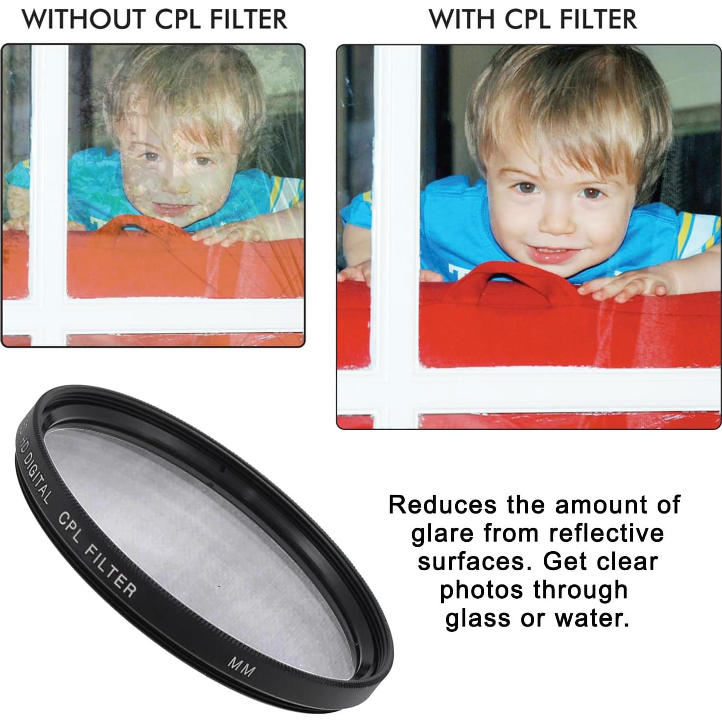 Kit de Filtros de Lente Acuvar 40.5MM CPL UV FLD Estuche