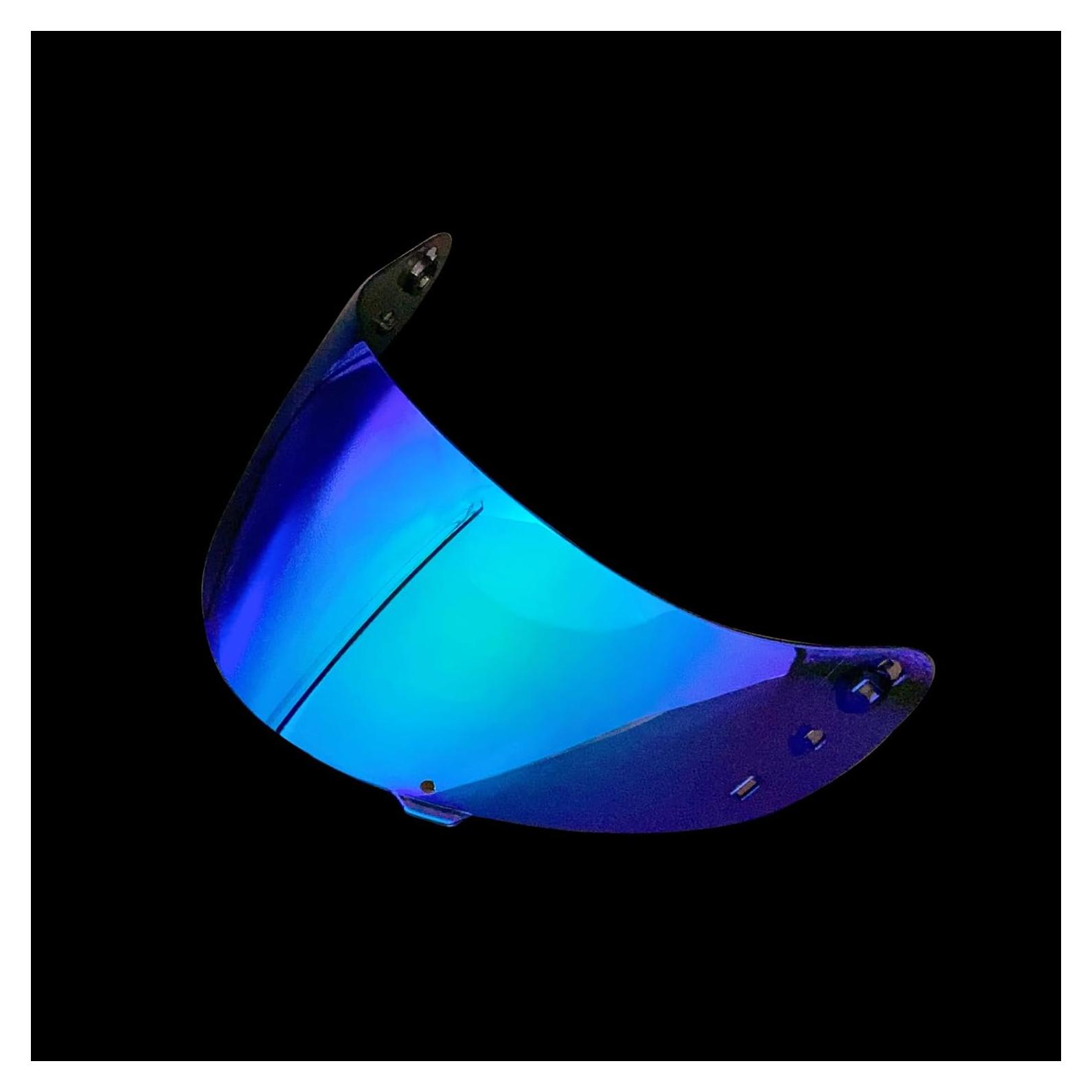 Visera Casco Motocicleta ICON IC04 Verde-Azul UV Protección