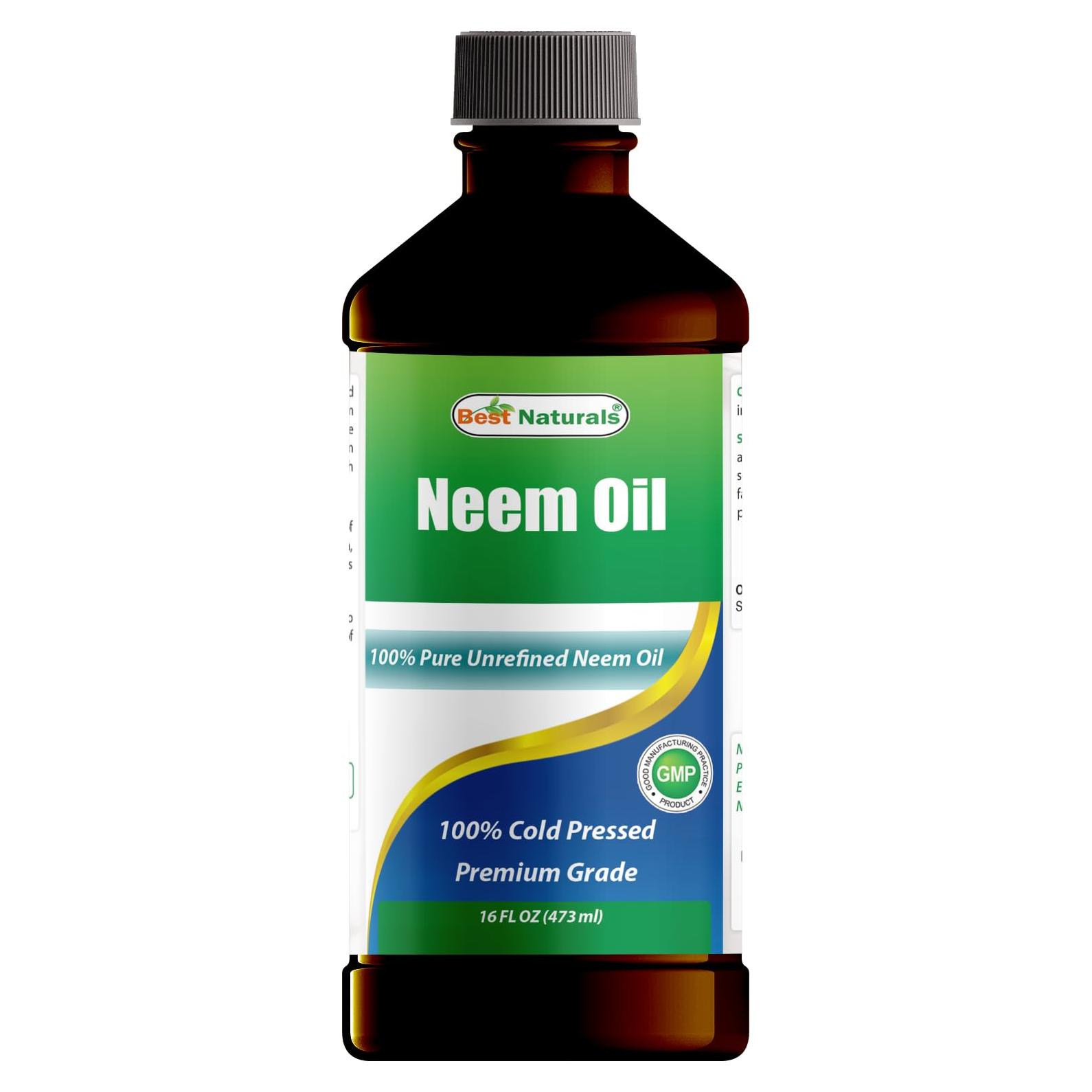Aceite de Neem Puro 100% Mejor Naturales 0.47L Prensado en Frío