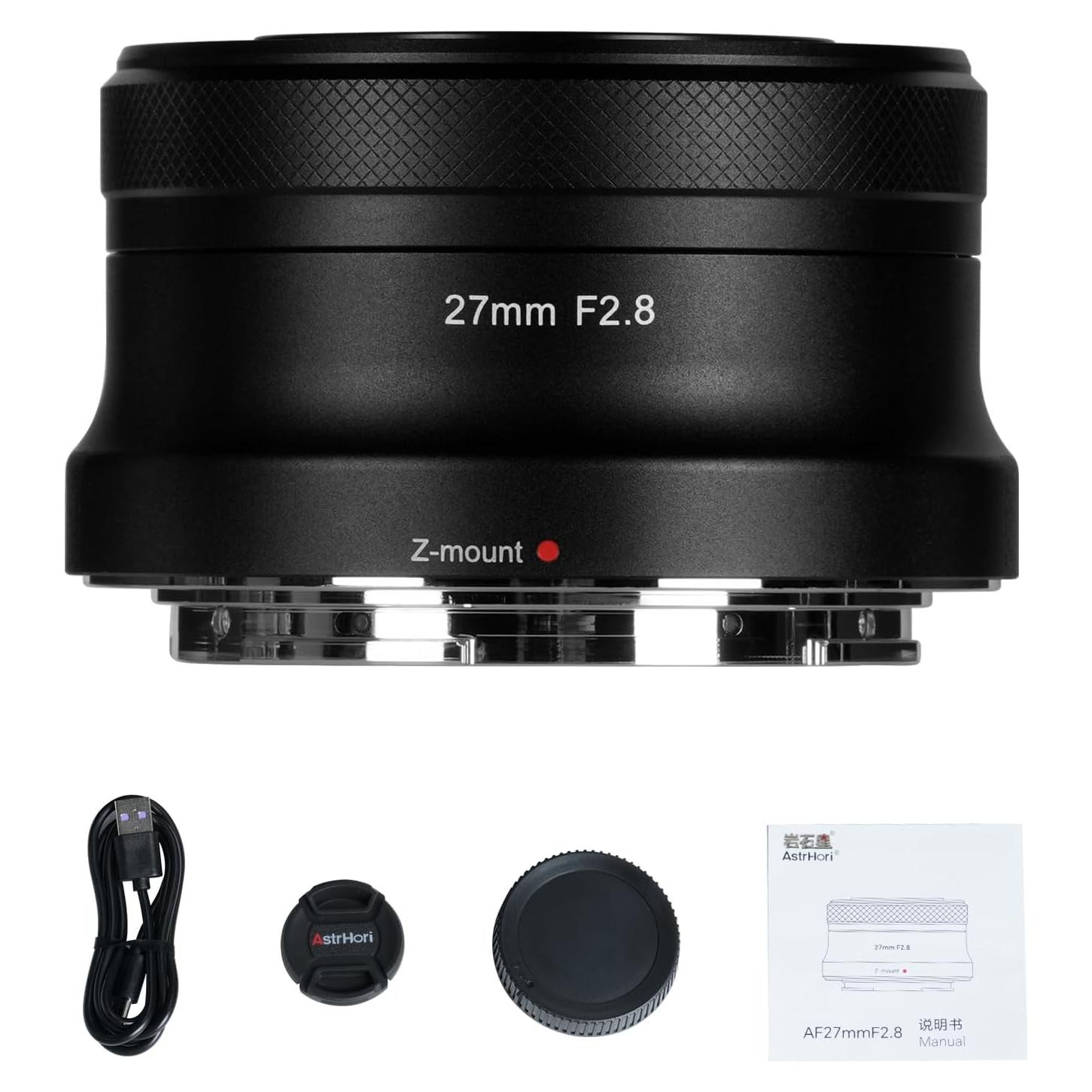 Lente Pancake AstrHori AF 27mm F2.8 para Fuji X - Ultra Compacta
