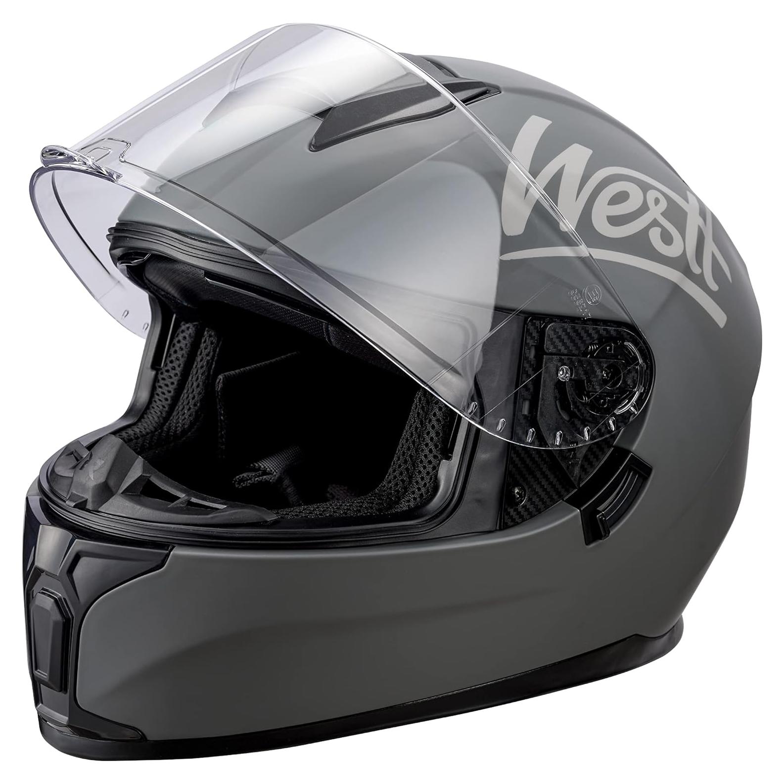 Casco de Moto Westt Storm X Doble Visera Gris S