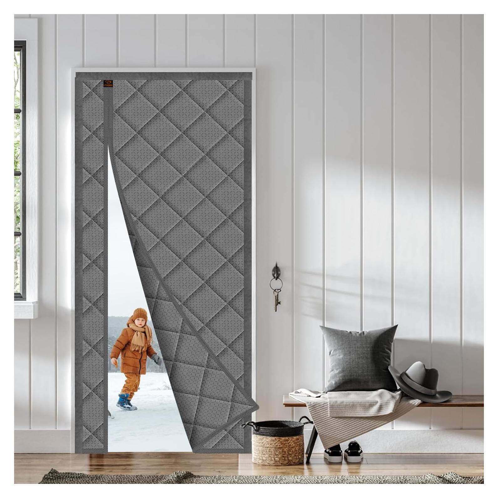 Cortina de Puerta Térmica Aislante Magnética WochiTV 85.1x202.5cm