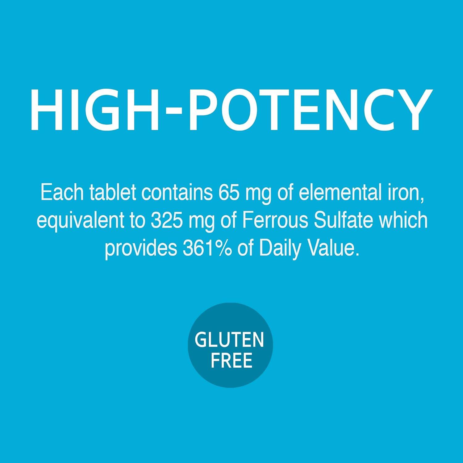 Tabletas de Sulfato Ferroso 65 mg 21st Century - 120 unidades