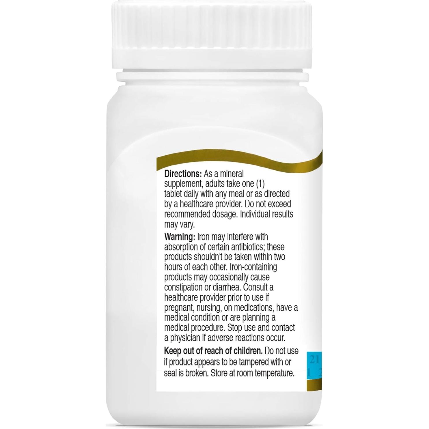 Tabletas de Sulfato Ferroso 65 mg 21st Century - 120 unidades