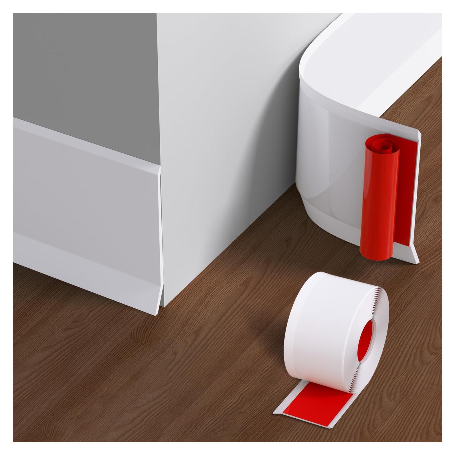 Moldura de Zócalo Autoadhesiva PATTENGO 1.0m Blanca