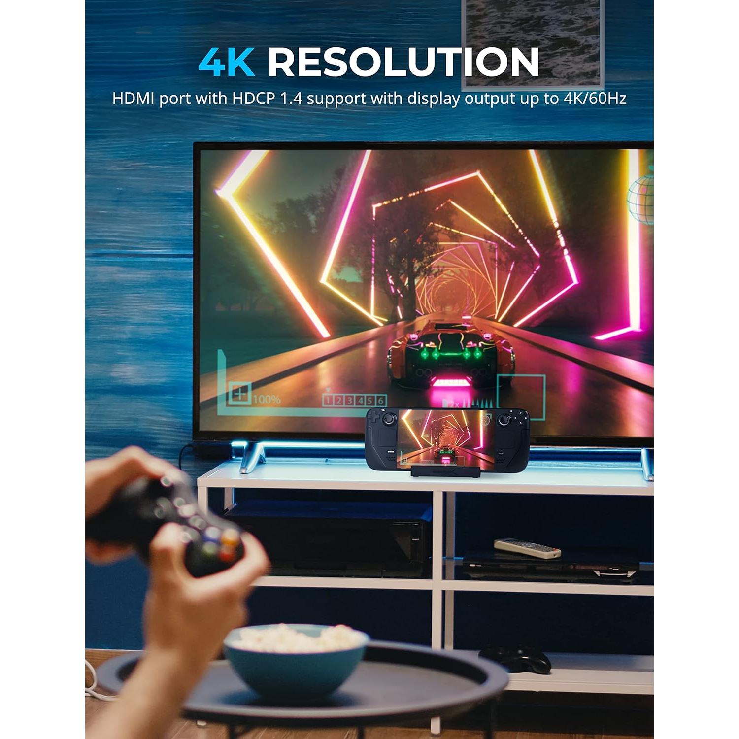 SABRENT Estación de Acoplamiento 6 Puertos para Steam Deck 4K