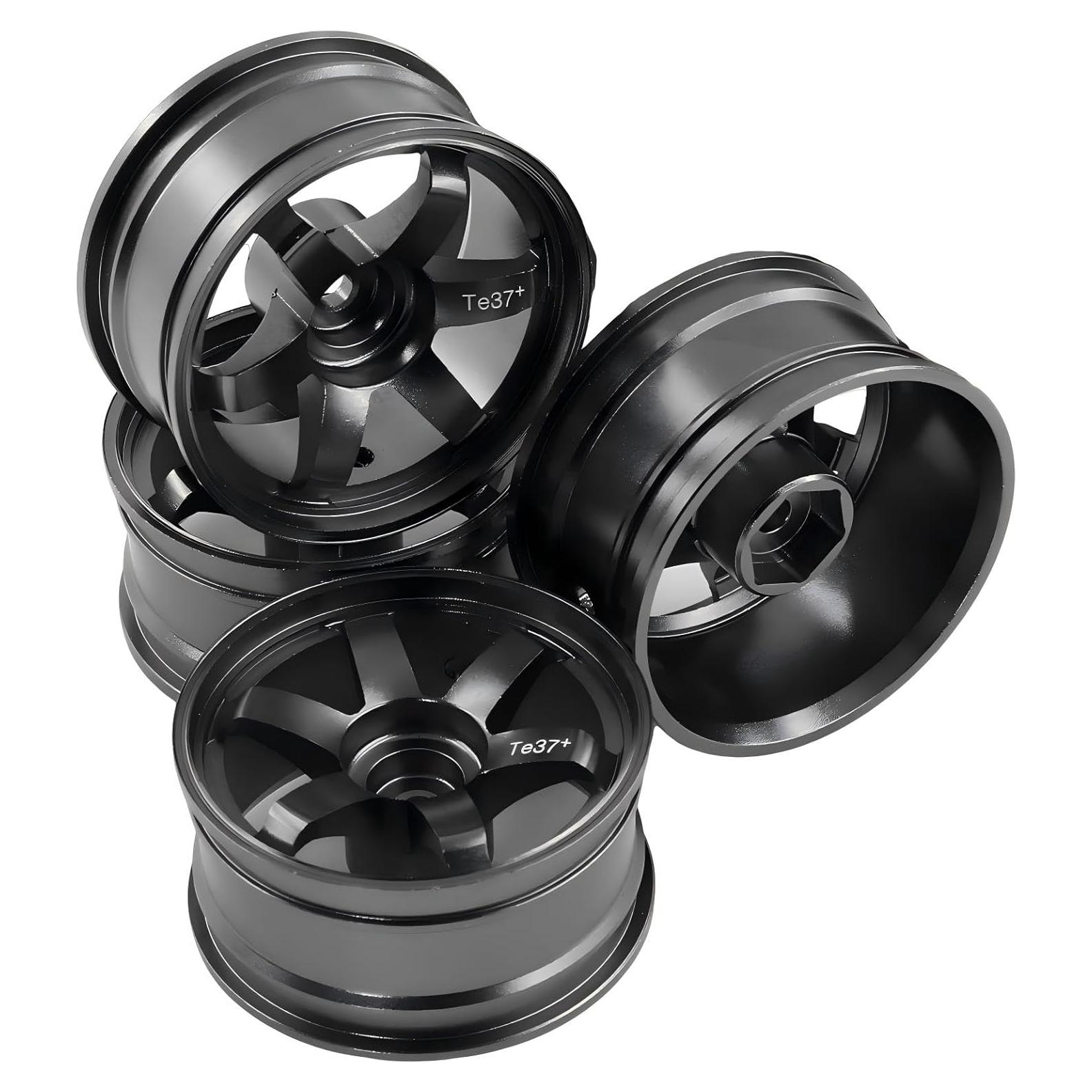 Ruedas de Drift 1/10 Chanjorlin Aluminio 4PCS 52mm Negro