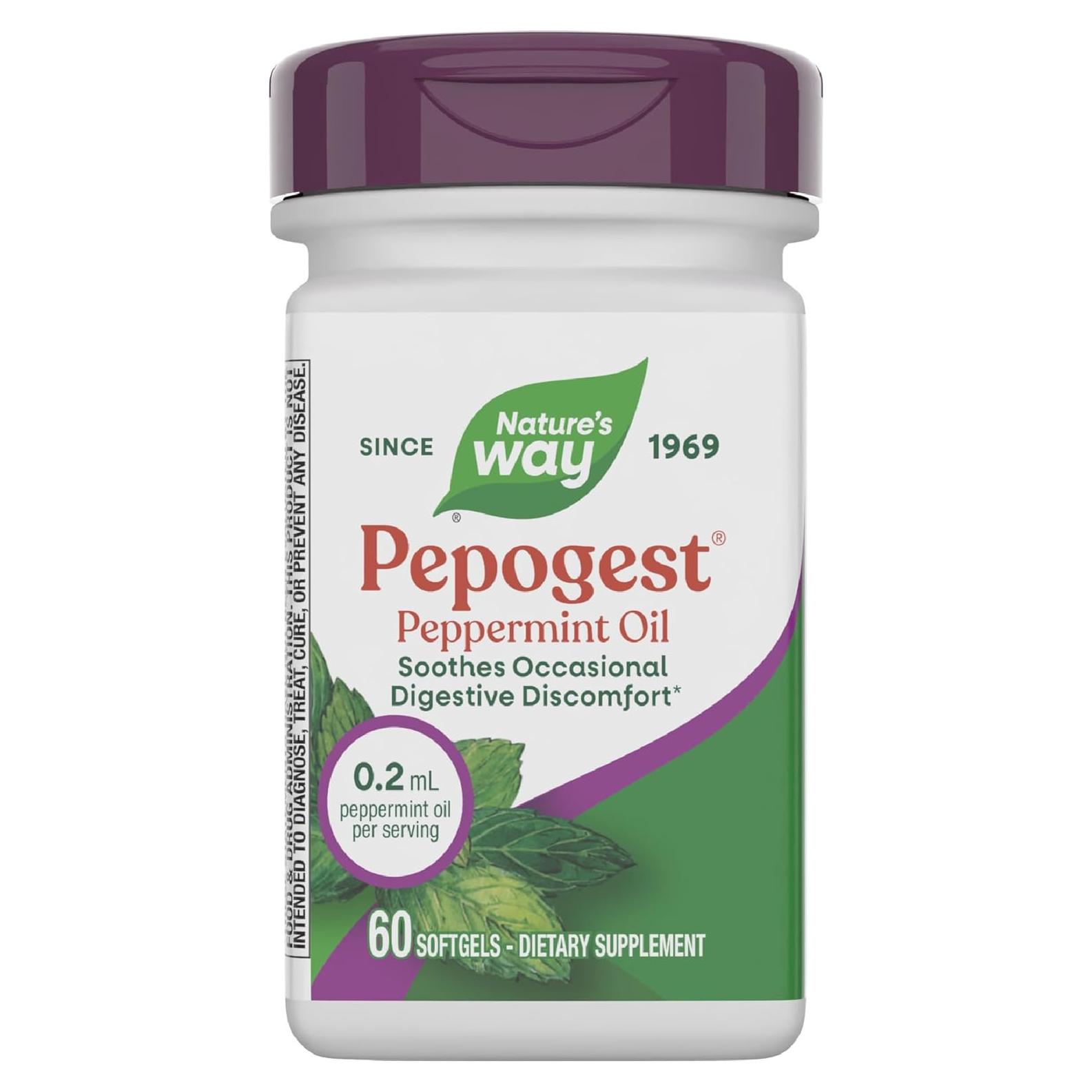 Aceite de Menta Pepogest Nature's Way 60 Gelatinas Blandas