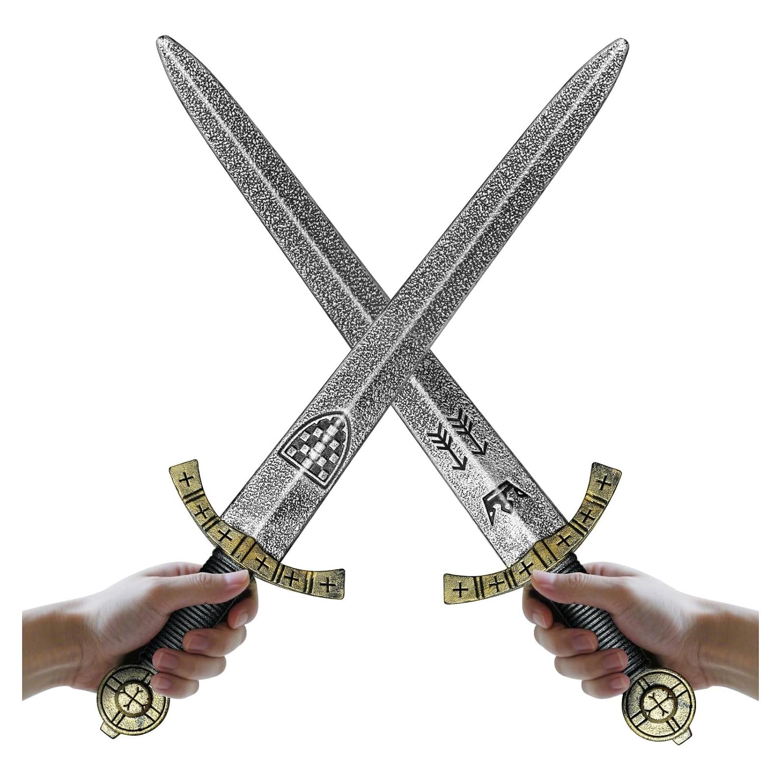 Espadas de Caballero de Plástico 2 Pcs 53cm para Disfraz