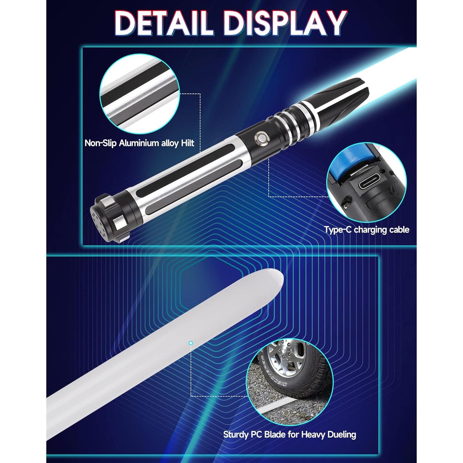 Sable de Luz Dueling ANASABER S9 Recargable 10 Sonidos RGB