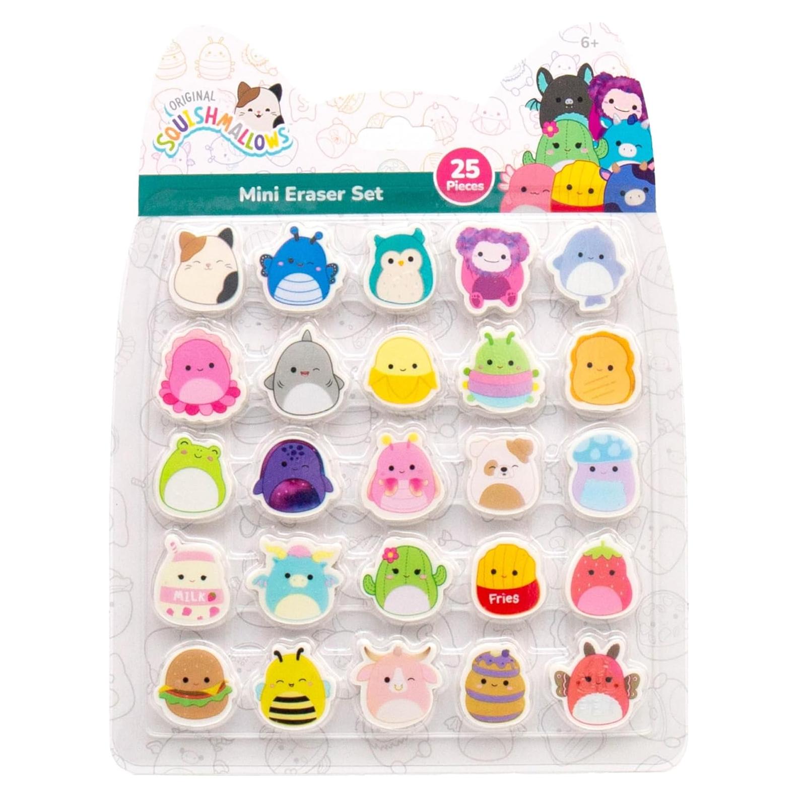Conjunto de 25 Borradores Mini Squishmallows Originales