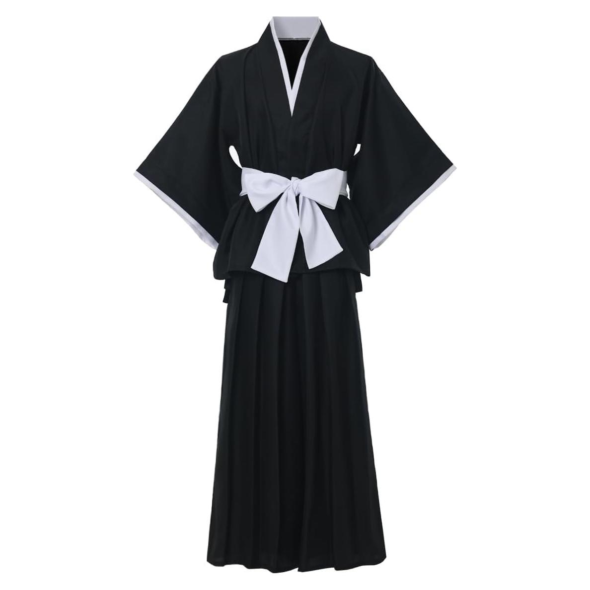 Traje de Cosplay Samurai Hakama Negro GRACEART X-Grande
