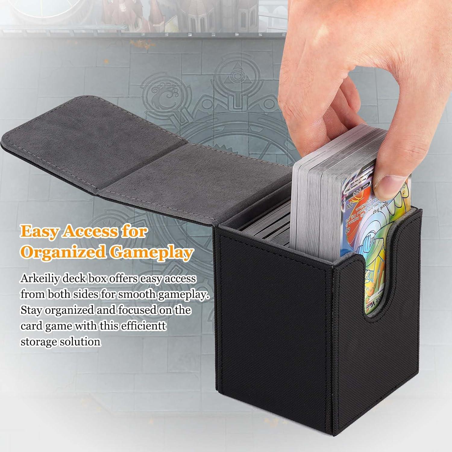 Caja de Barajas Arkeiliy para 200+ Cartas - Negro