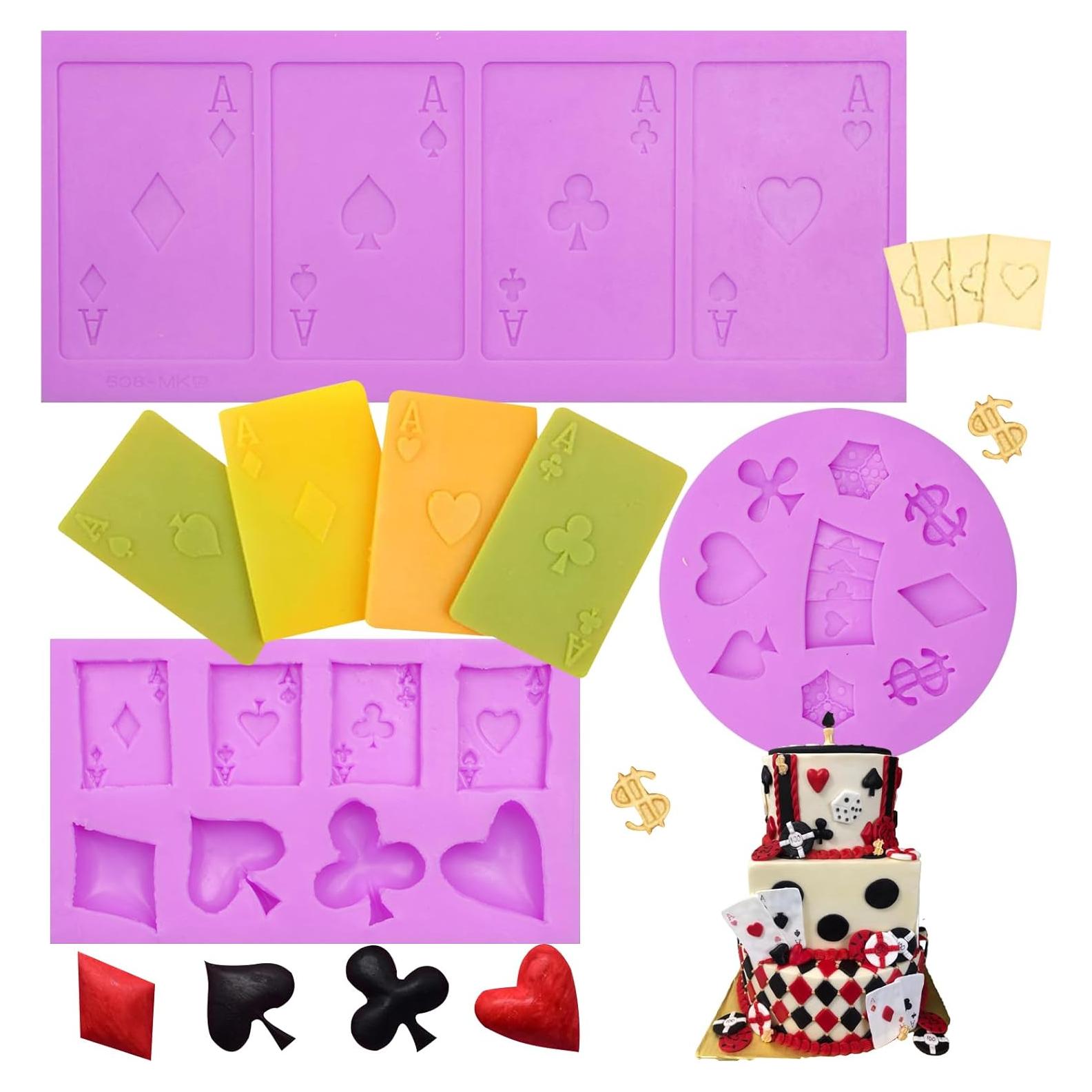 Moldes de Silicona Infovox para Fondant de Casino 3 Piezas