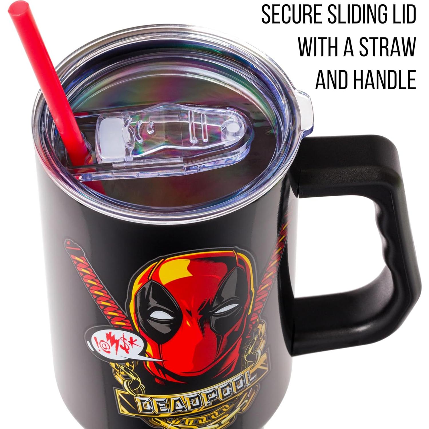 Vaso Acero Inoxidable Silver Buffalo Deadpool 1.18L con Asa