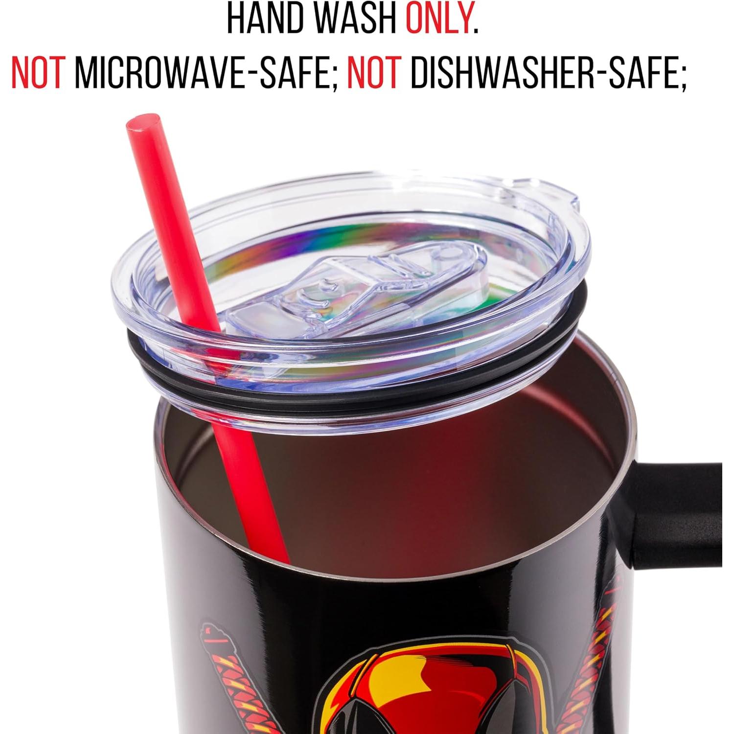 Vaso Acero Inoxidable Silver Buffalo Deadpool 1.18L con Asa