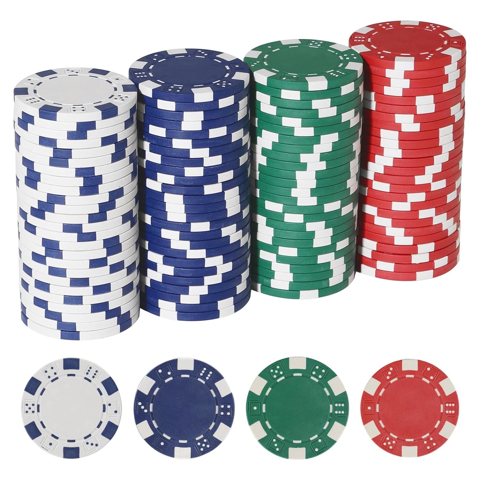 Set de Fichas de Póker LUOBAO 100 Piezas 11.5g para Juegos